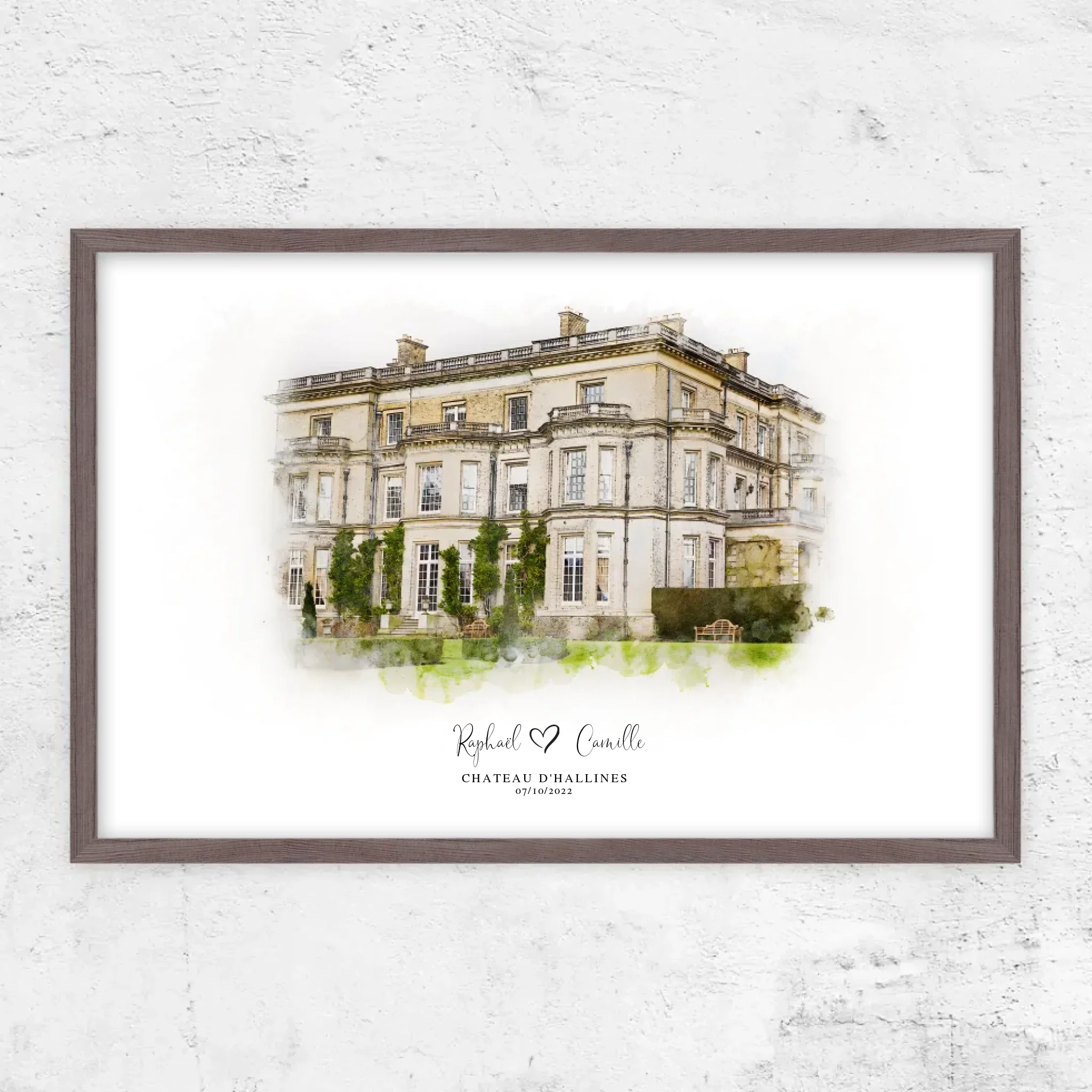 Poster personnalisé – Croquis du lieu de mariage - Image 10