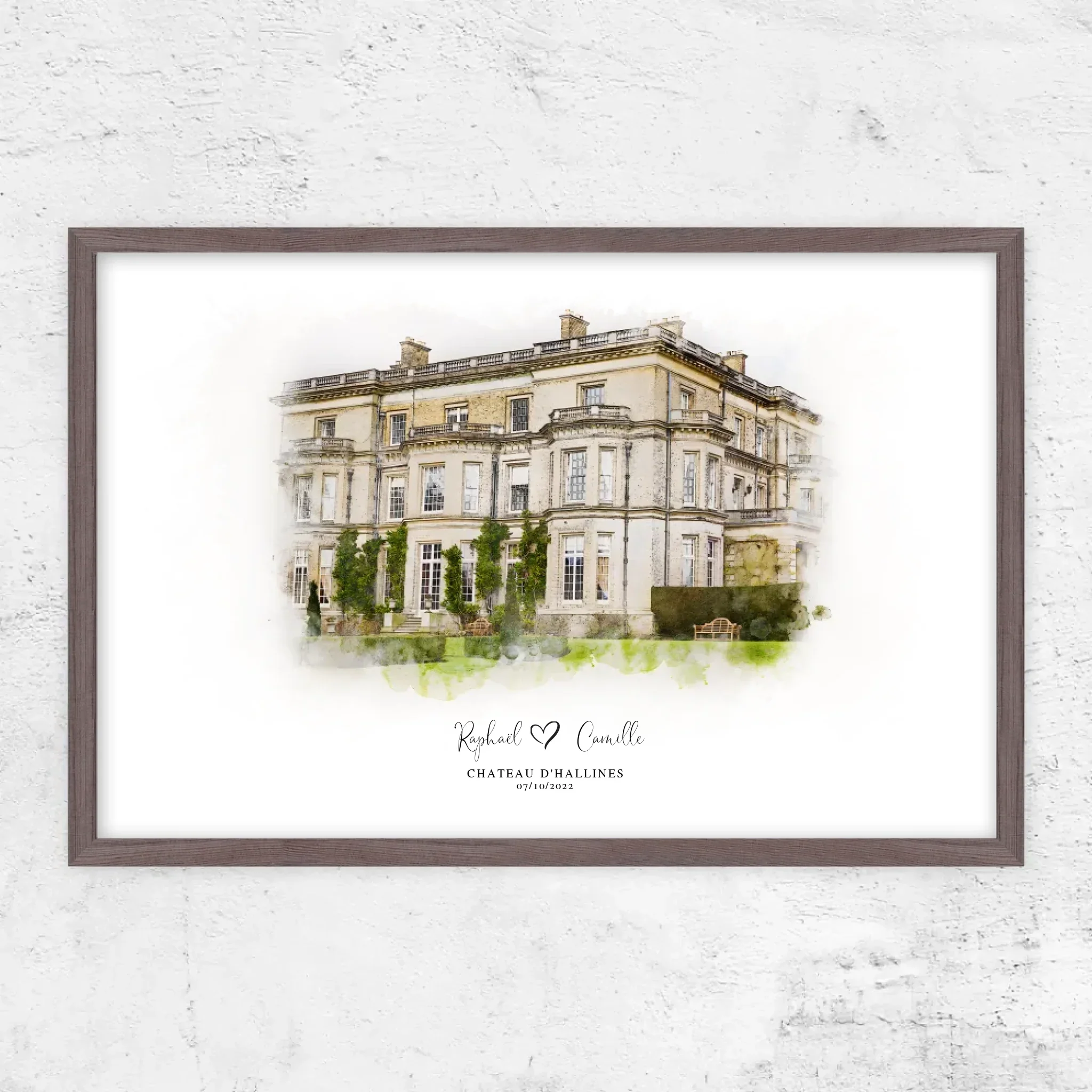Poster personnalisé – Croquis du lieu de mariage - Image 11