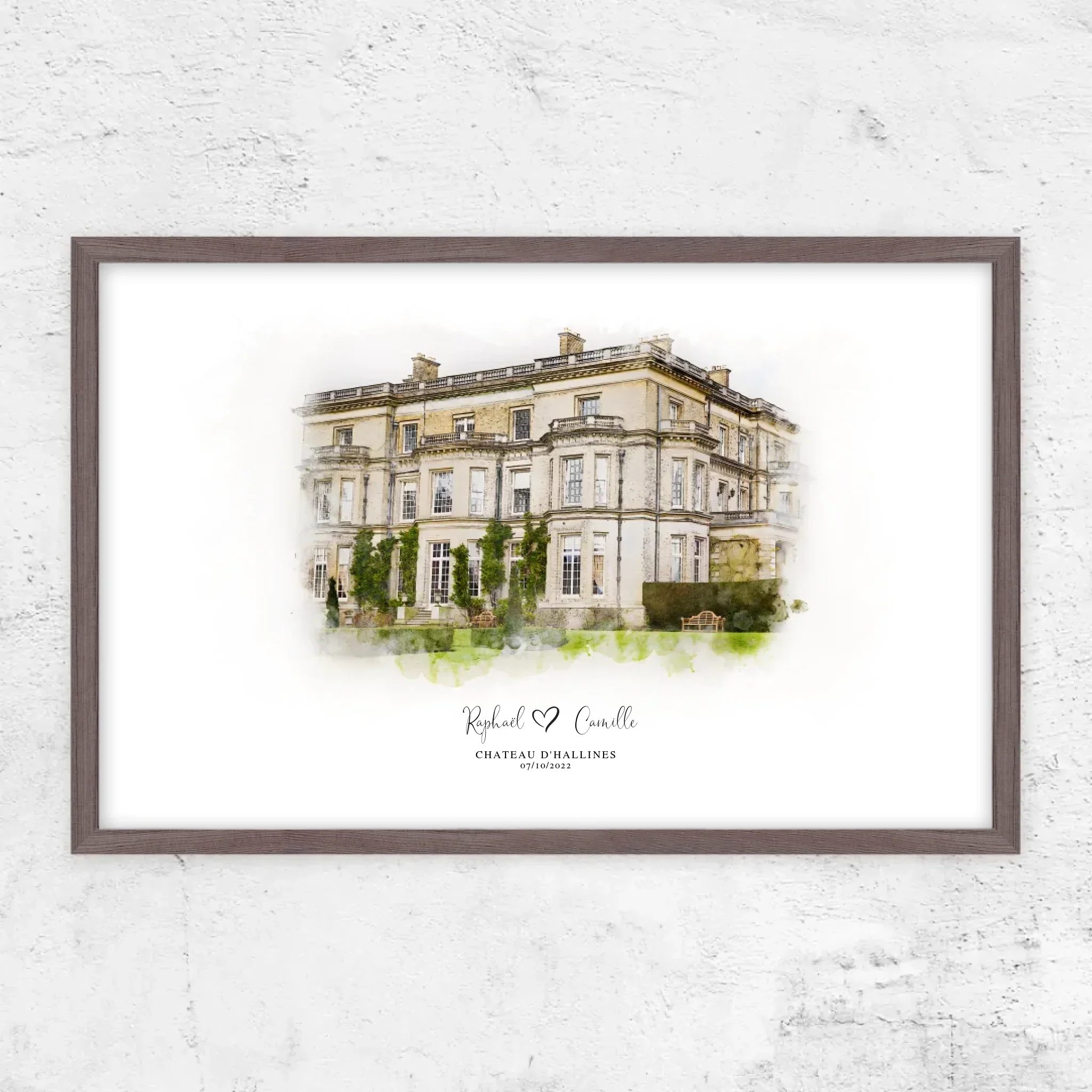 Poster personnalisé – Croquis du lieu de mariage - Image 12