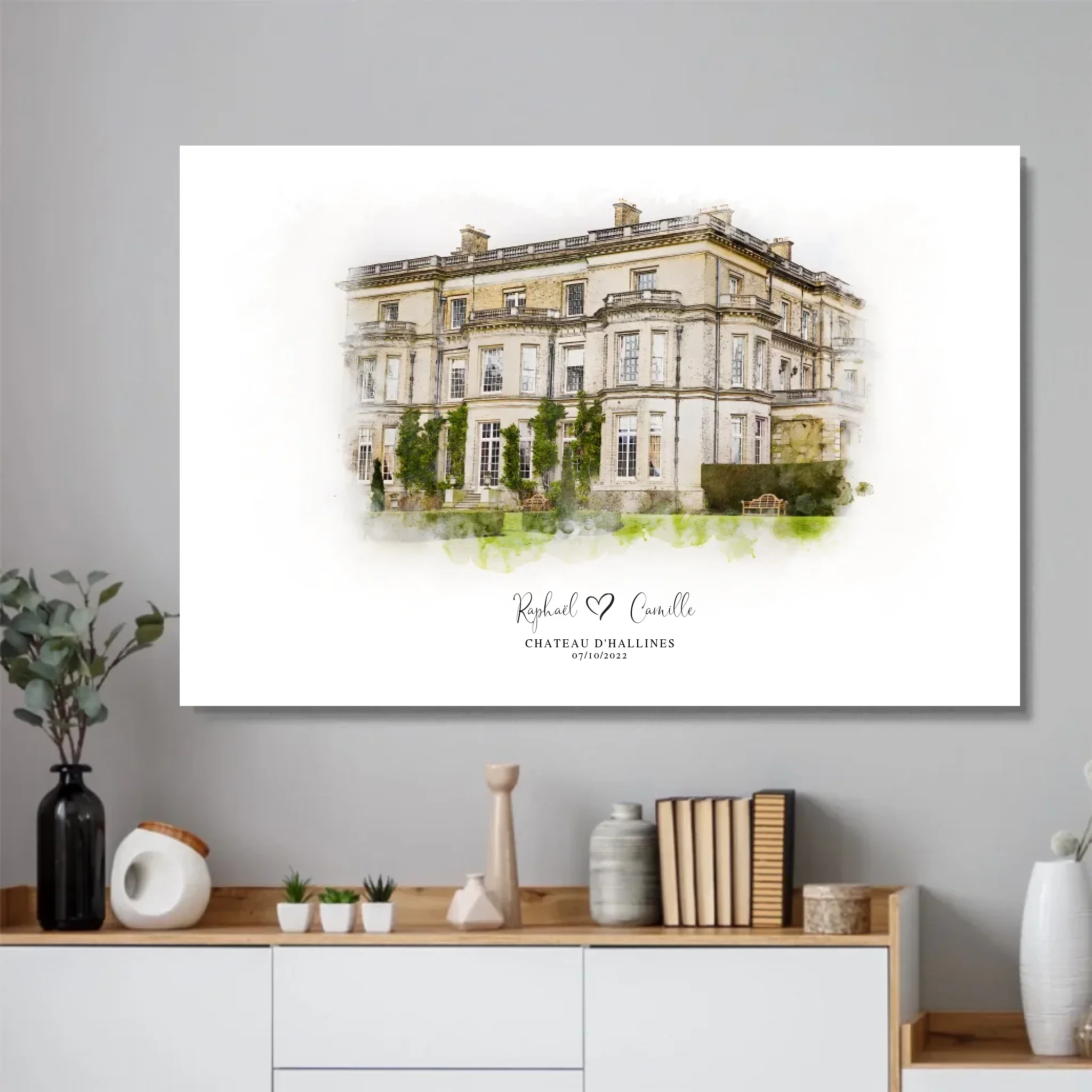 Poster personnalisé – Croquis du lieu de mariage - Image 2