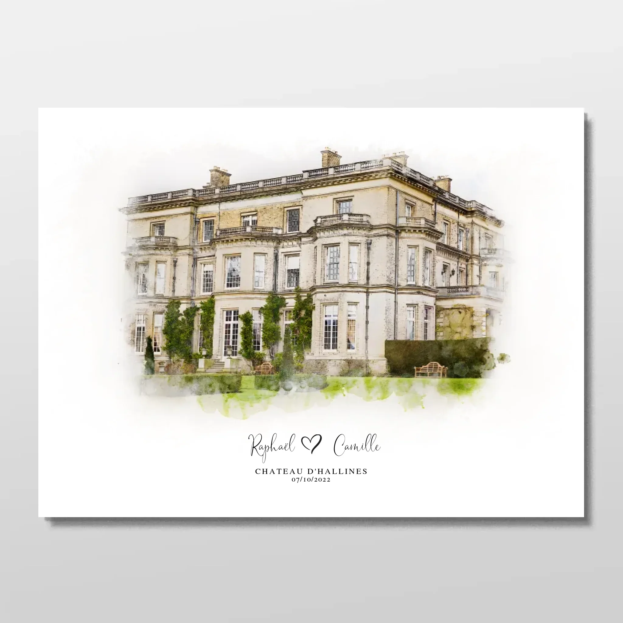 Poster personnalisé – Croquis du lieu de mariage - Image 3