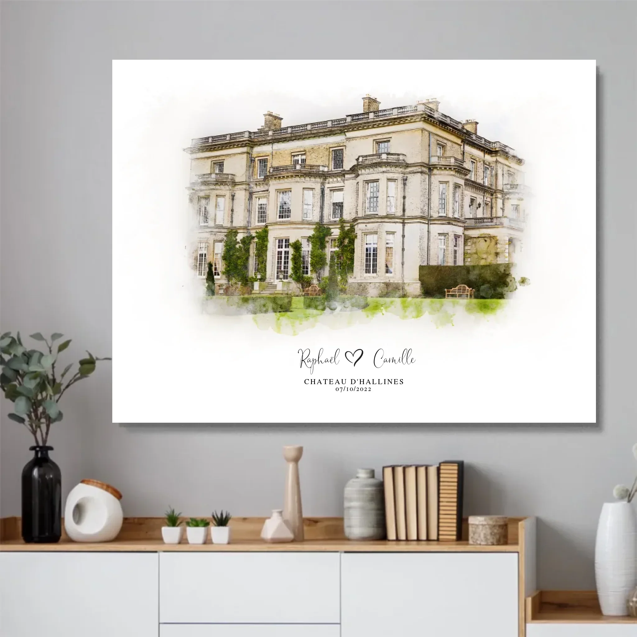 Poster personnalisé – Croquis du lieu de mariage - Image 4
