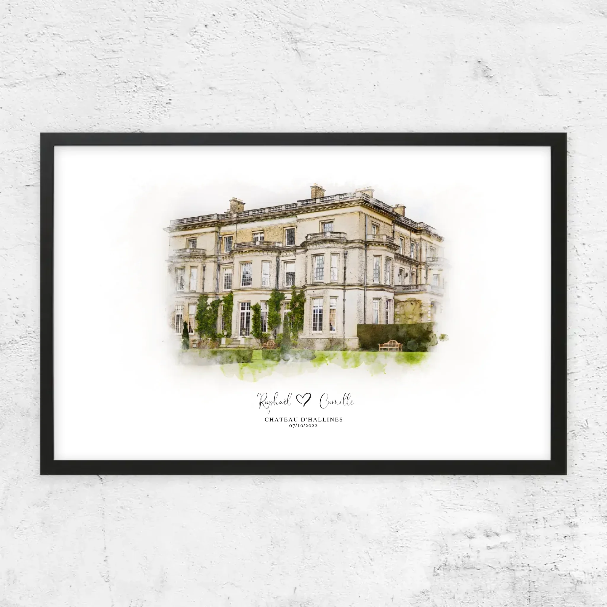 Poster personnalisé – Croquis du lieu de mariage - Image 5