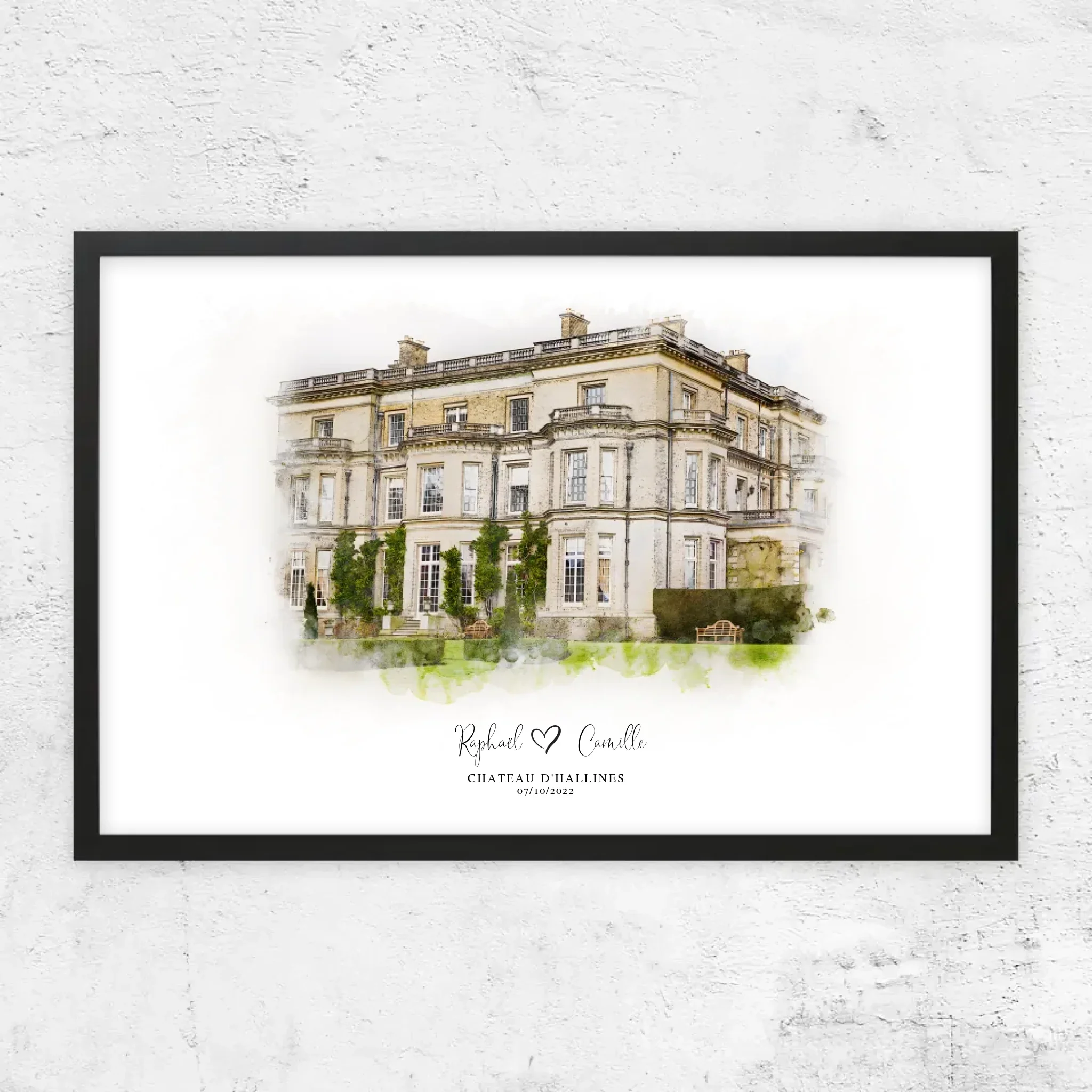 Poster personnalisé – Croquis du lieu de mariage - Image 8