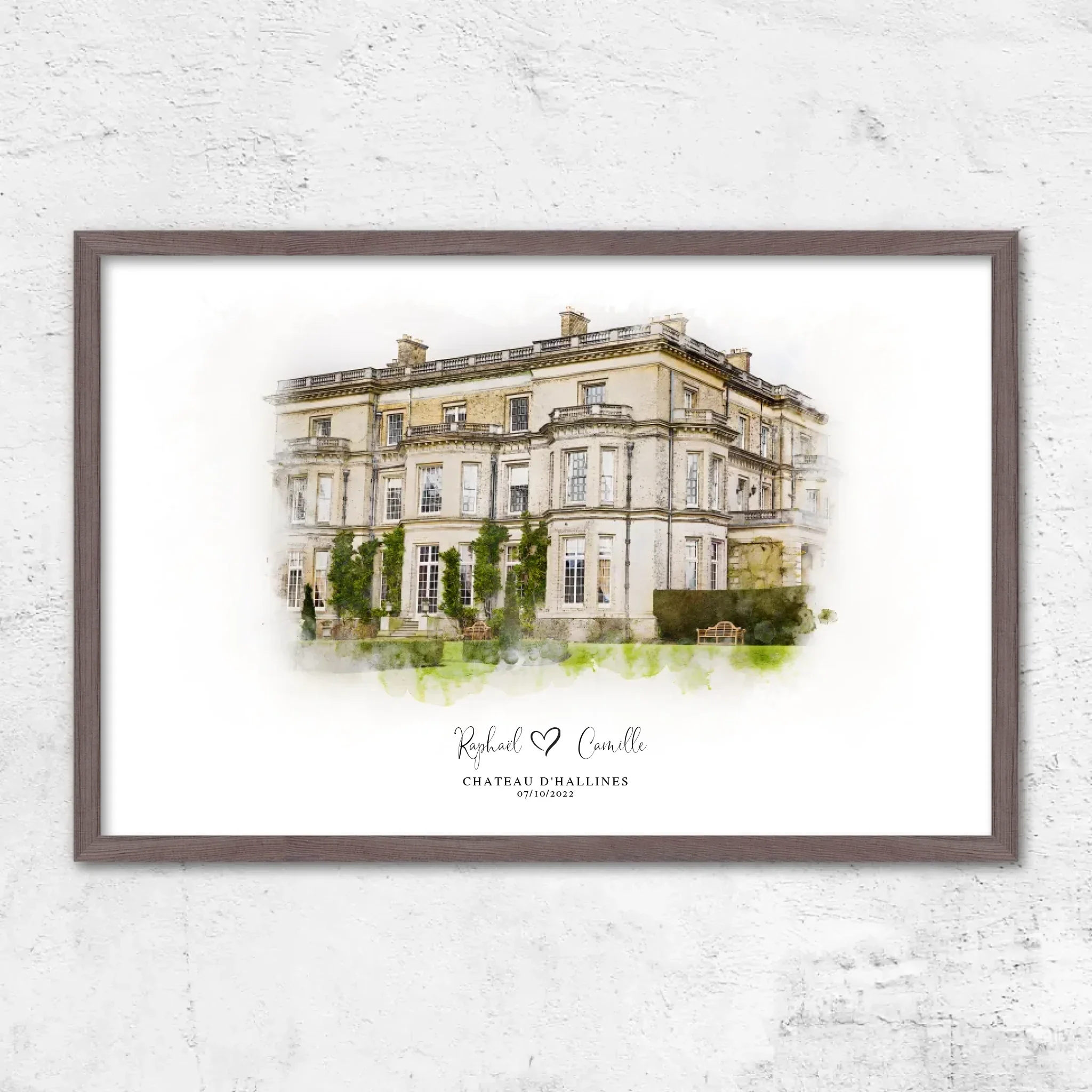 Poster personnalisé – Croquis du lieu de mariage - Image 9