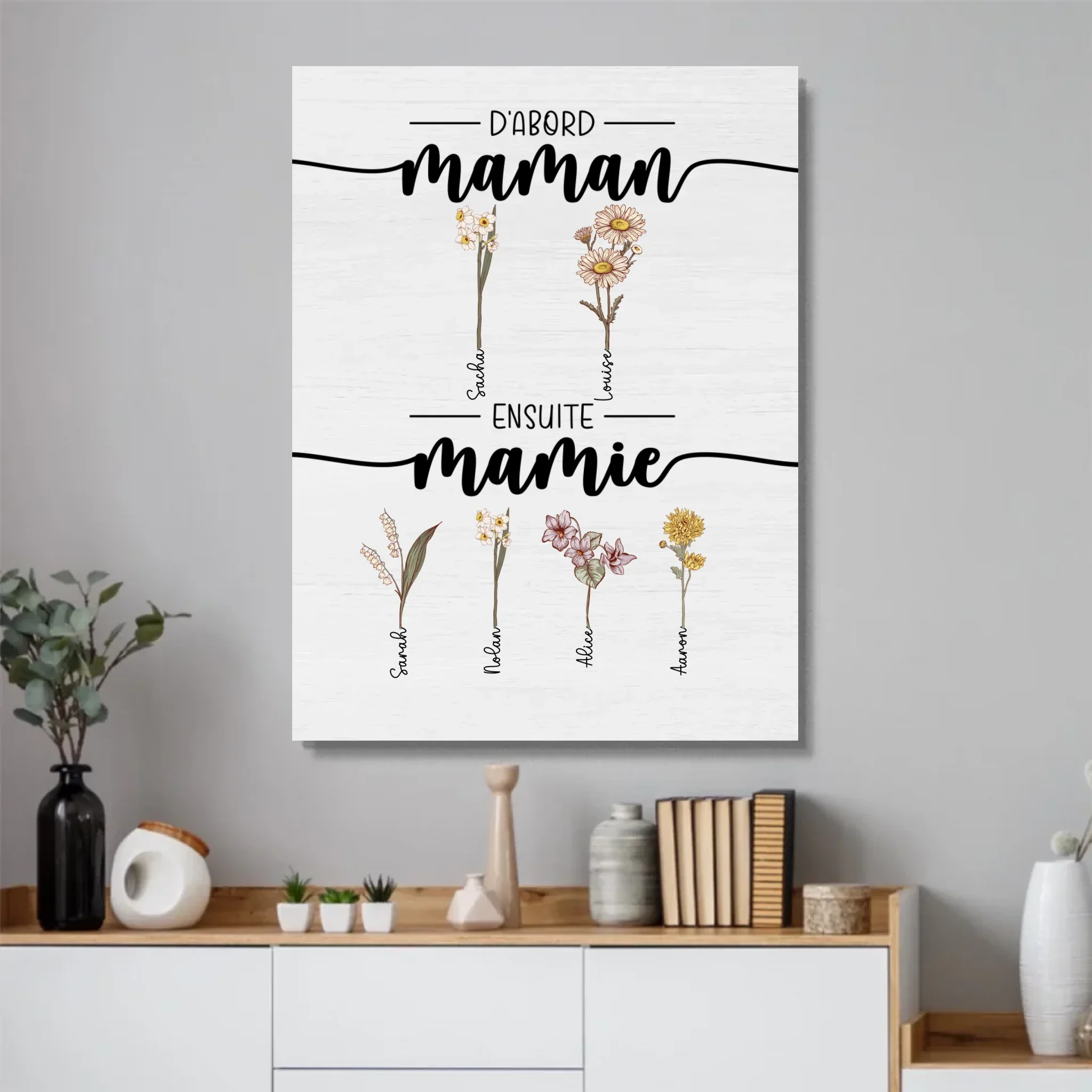 Poster personnalisé – D’abord maman, maintenant mamie – jardin - Image 4