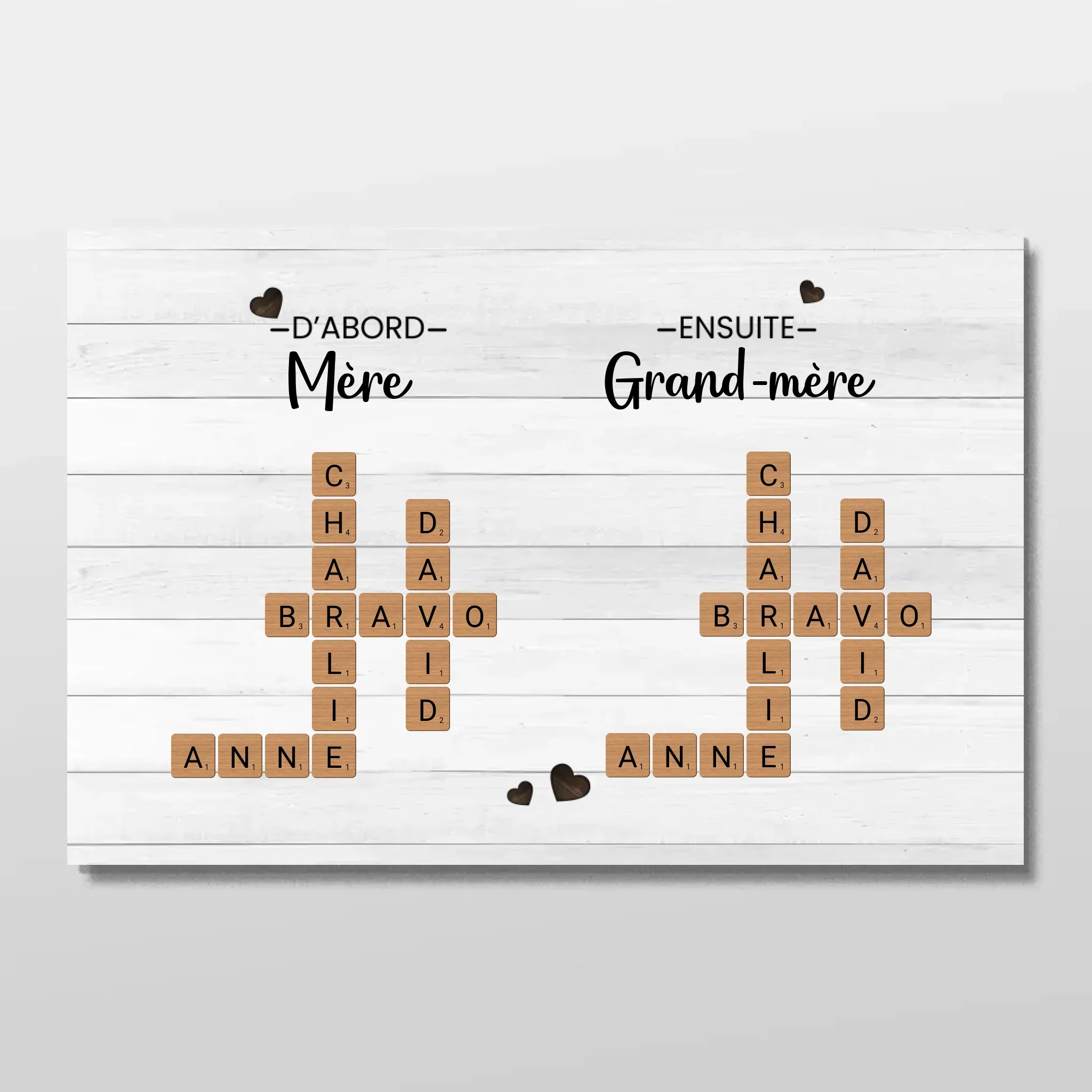 Poster personnalisé "D'abord mère, ensuite grand-mère - Mots croisés"