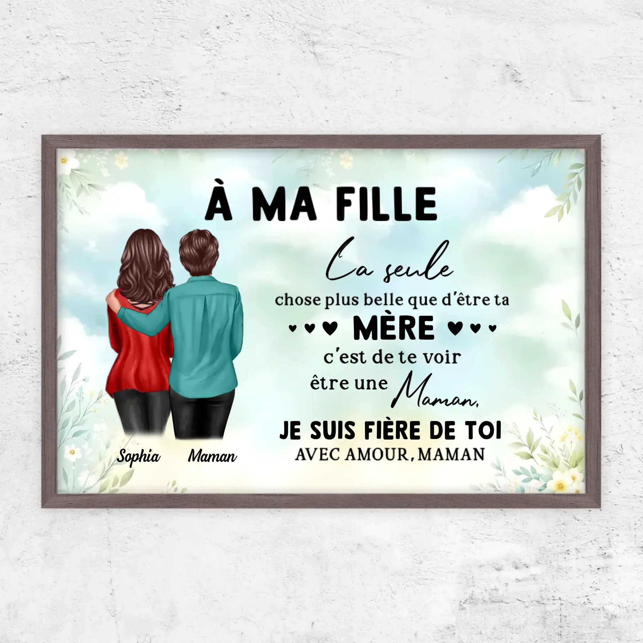 Poster personnalisé "De maman à fille – Cadeau pour la fête des mères" - Image 10