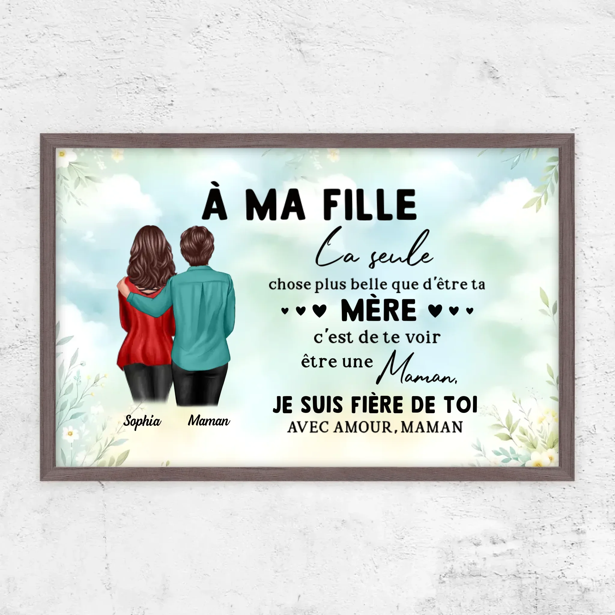Poster personnalisé "De maman à fille – Cadeau pour la fête des mères" - Image 12