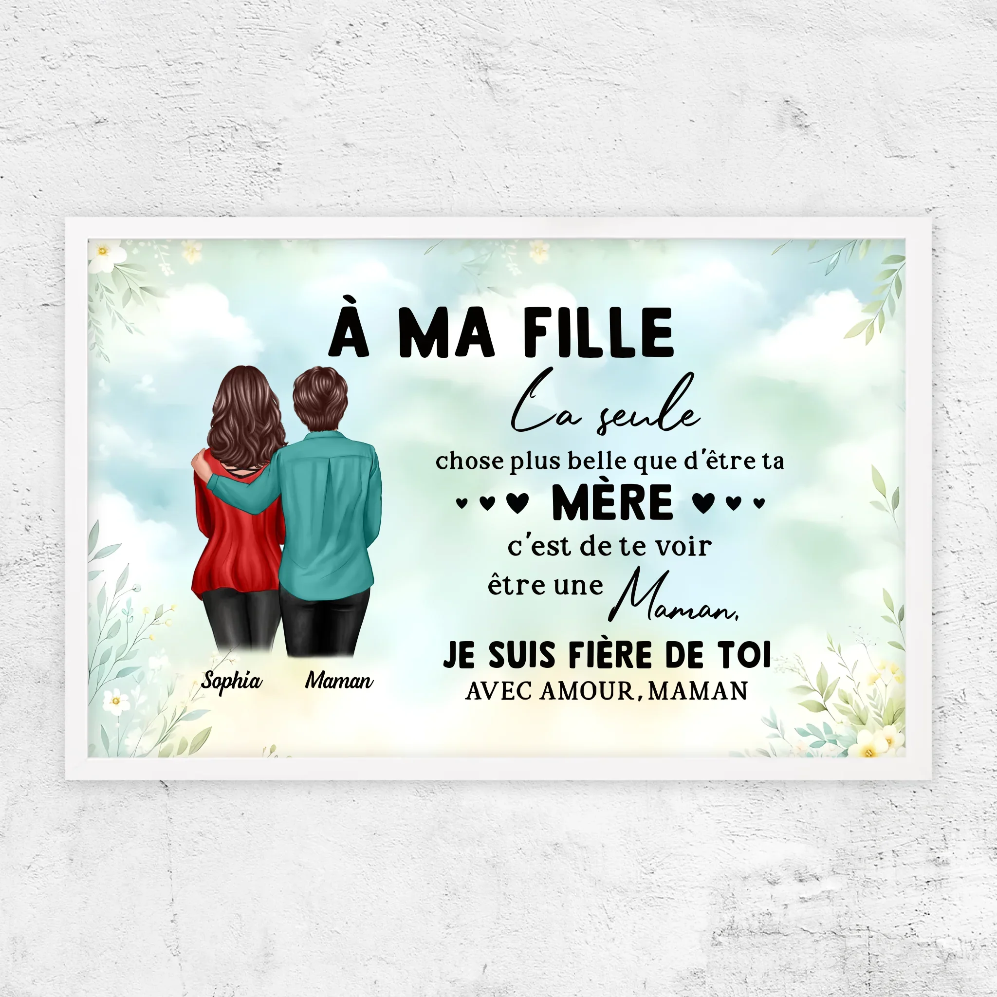 Poster personnalisé "De maman à fille – Cadeau pour la fête des mères" - Image 13