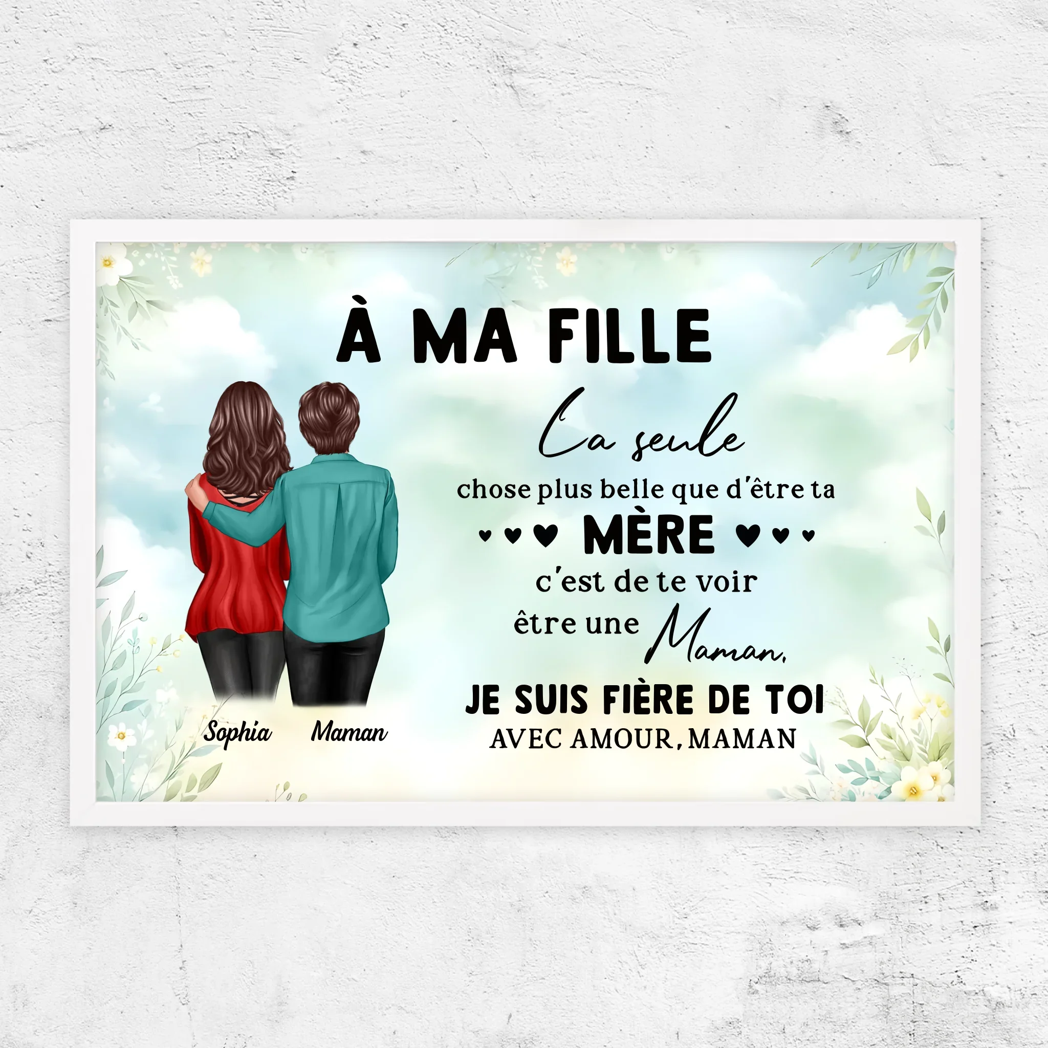 Poster personnalisé "De maman à fille – Cadeau pour la fête des mères" - Image 14