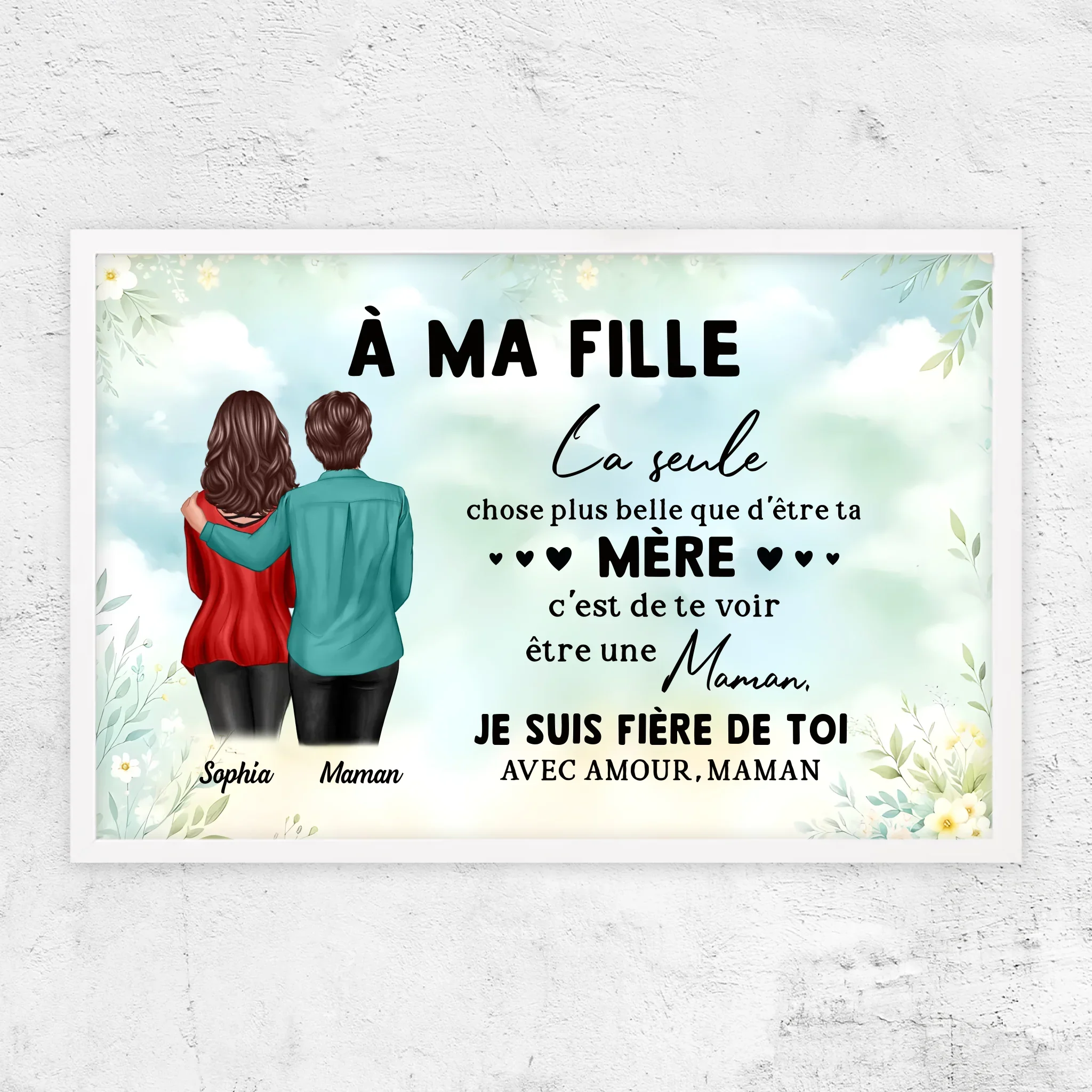 Poster personnalisé "De maman à fille – Cadeau pour la fête des mères" - Image 15