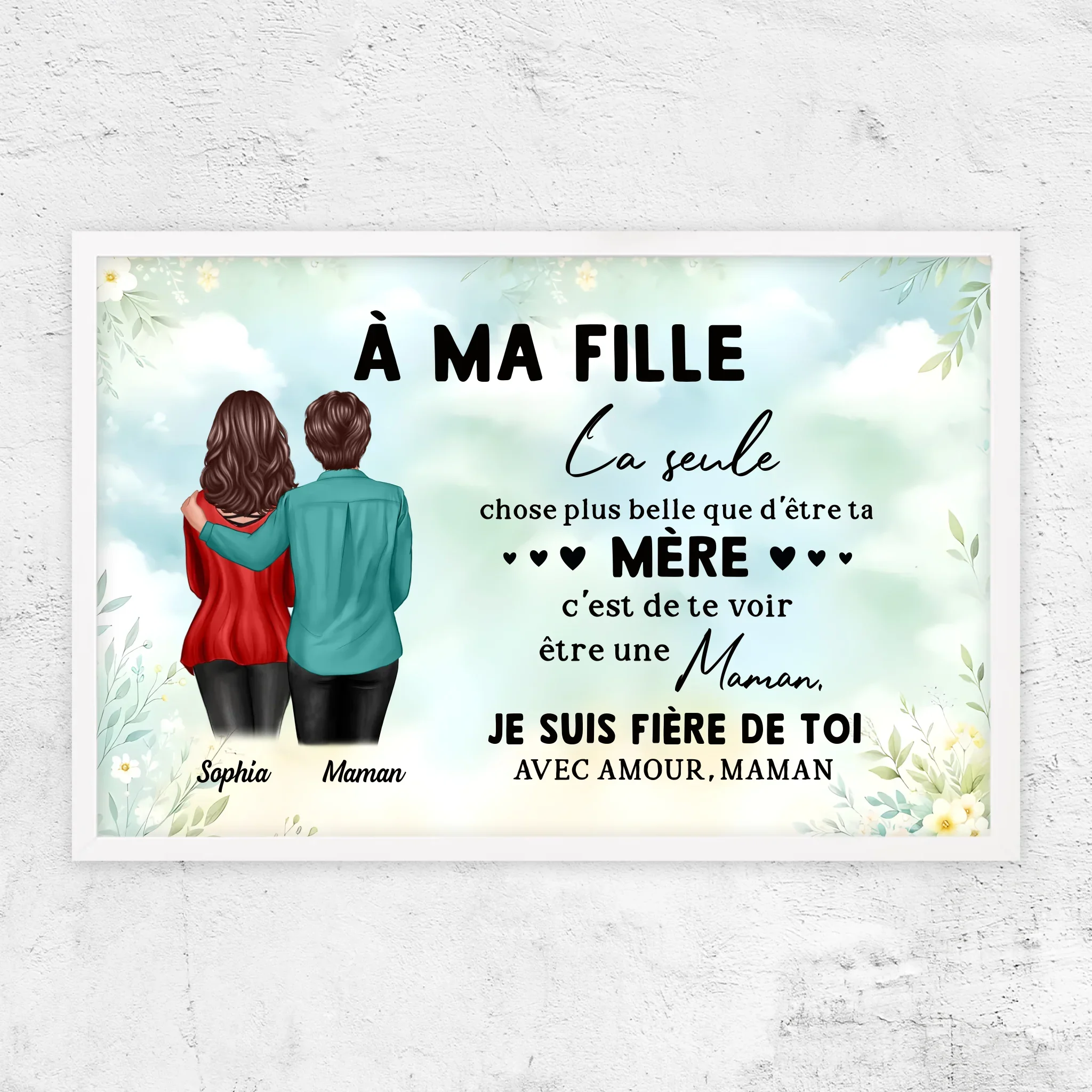 Poster personnalisé "De maman à fille – Cadeau pour la fête des mères" - Image 16