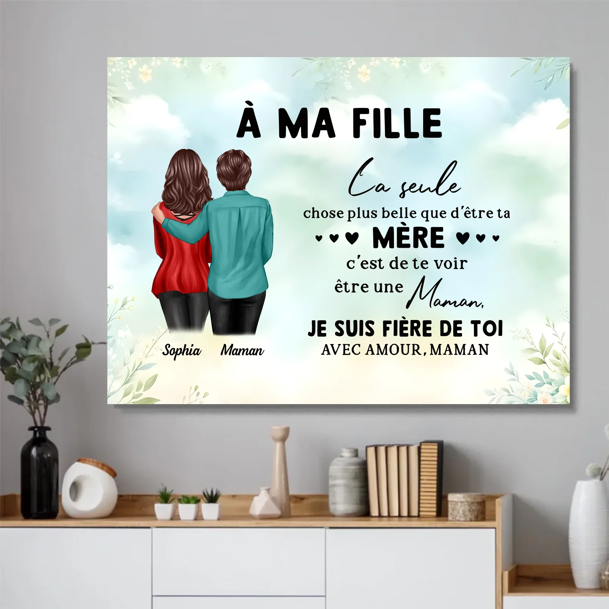 Poster personnalisé "De maman à fille – Cadeau pour la fête des mères" - Image 4