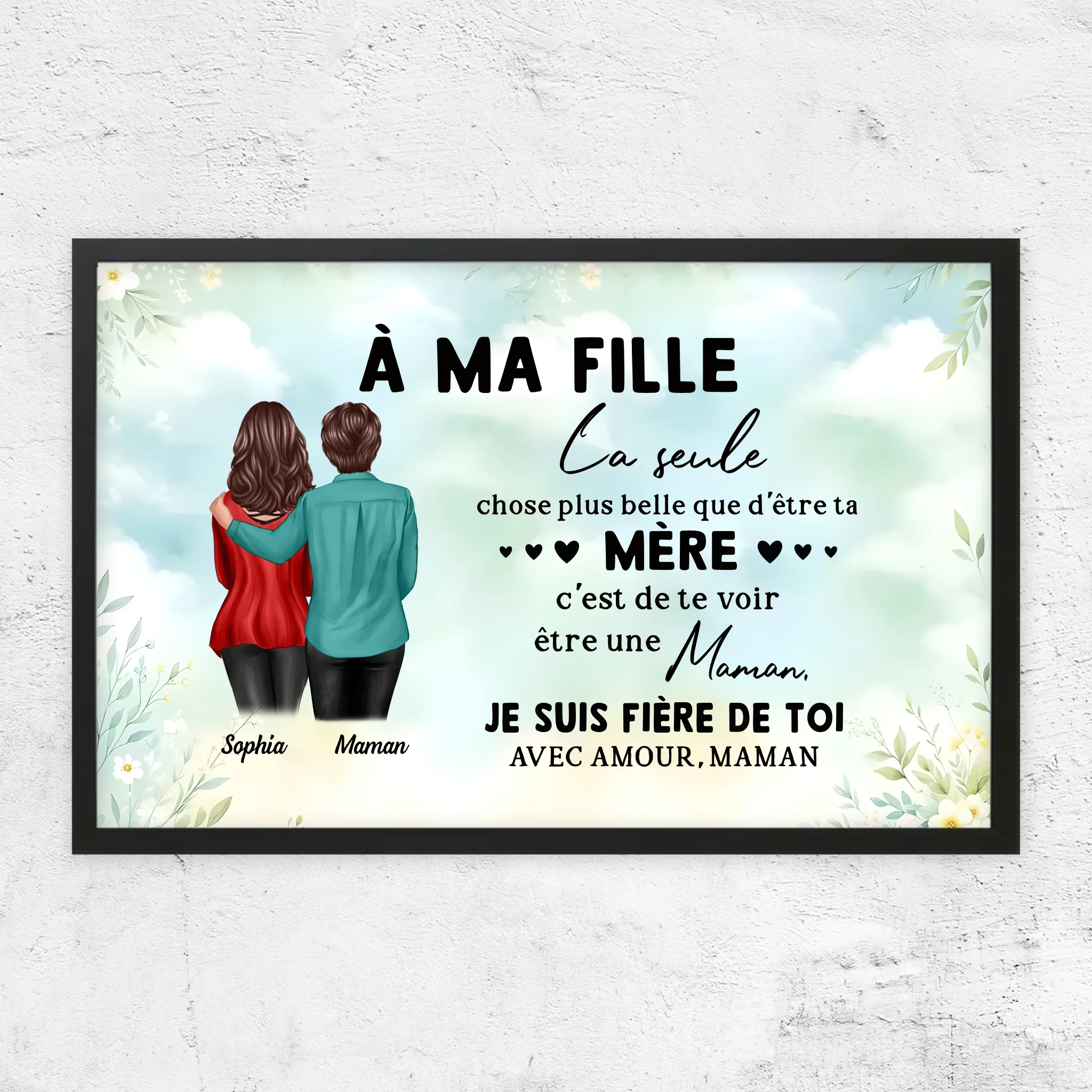 Poster personnalisé "De maman à fille – Cadeau pour la fête des mères" - Image 5