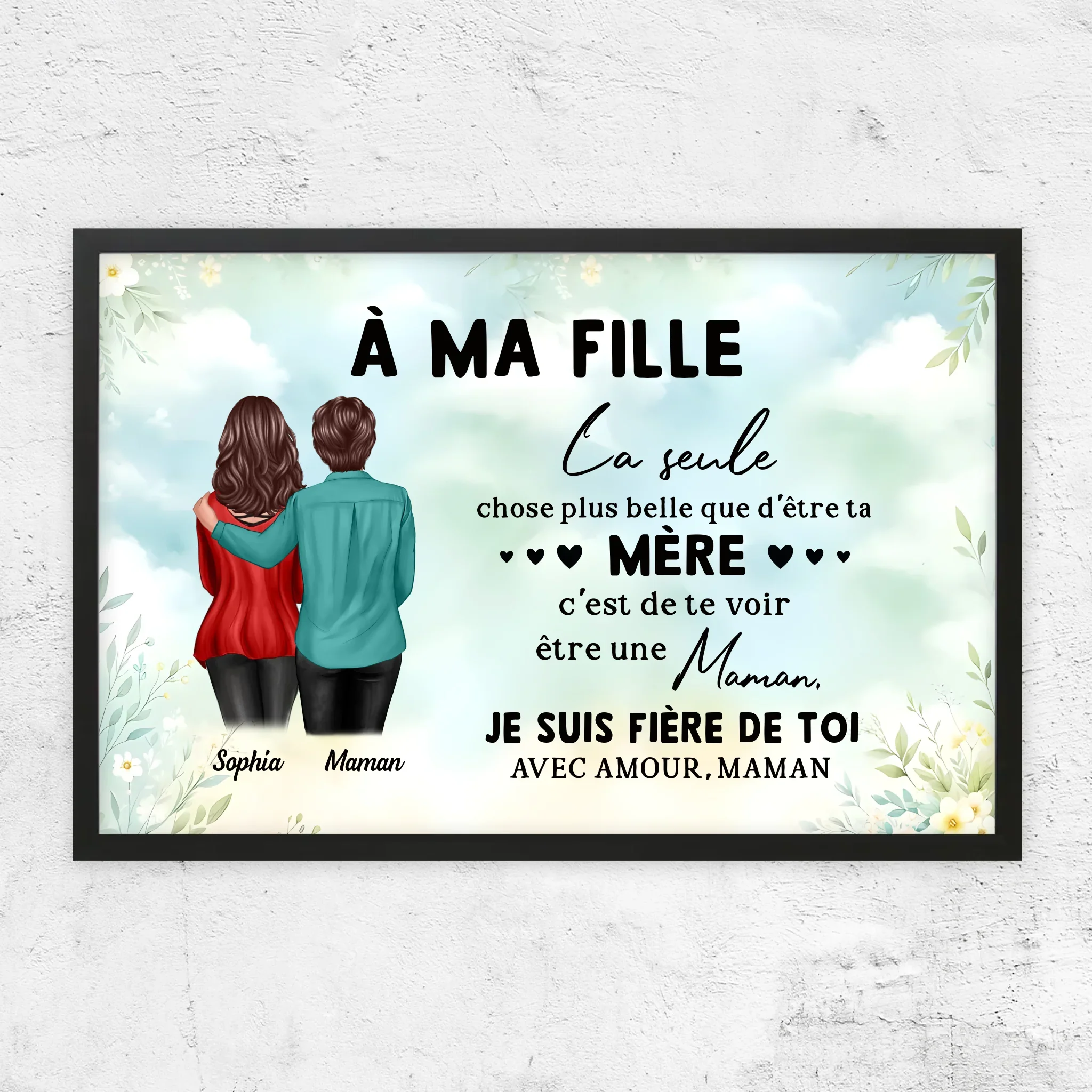 Poster personnalisé "De maman à fille – Cadeau pour la fête des mères" - Image 6