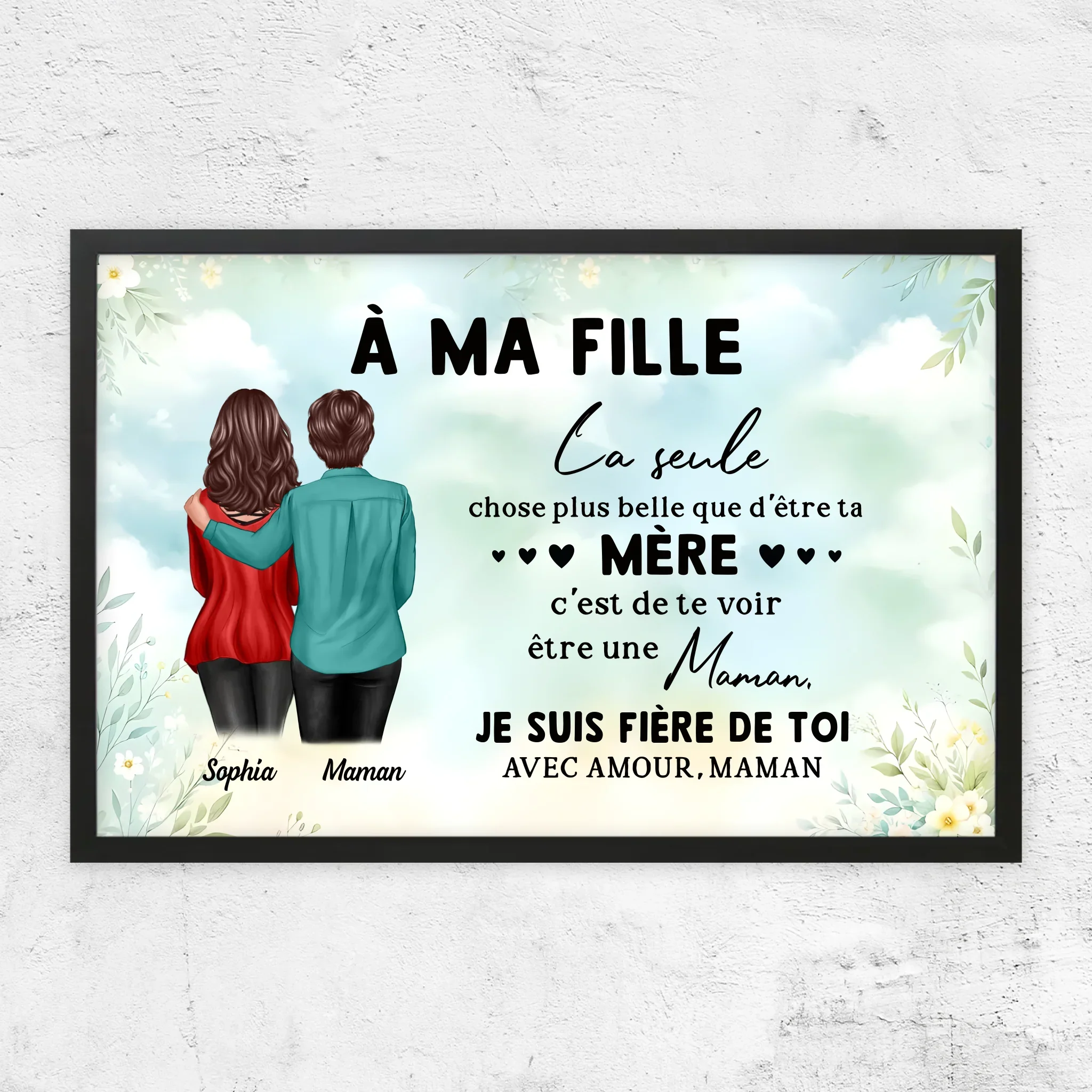 Poster personnalisé "De maman à fille – Cadeau pour la fête des mères" - Image 7