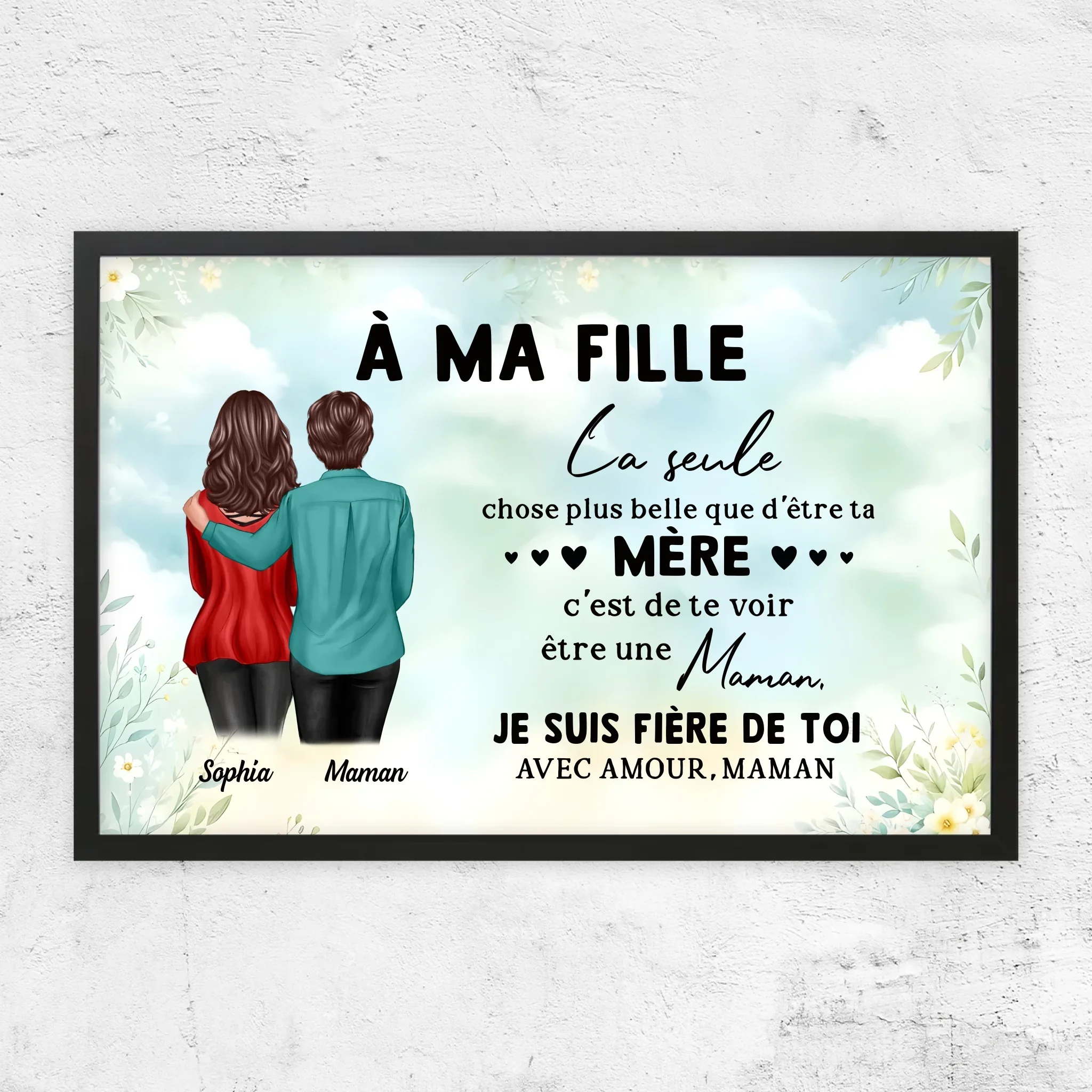 Poster personnalisé "De maman à fille – Cadeau pour la fête des mères" - Image 8