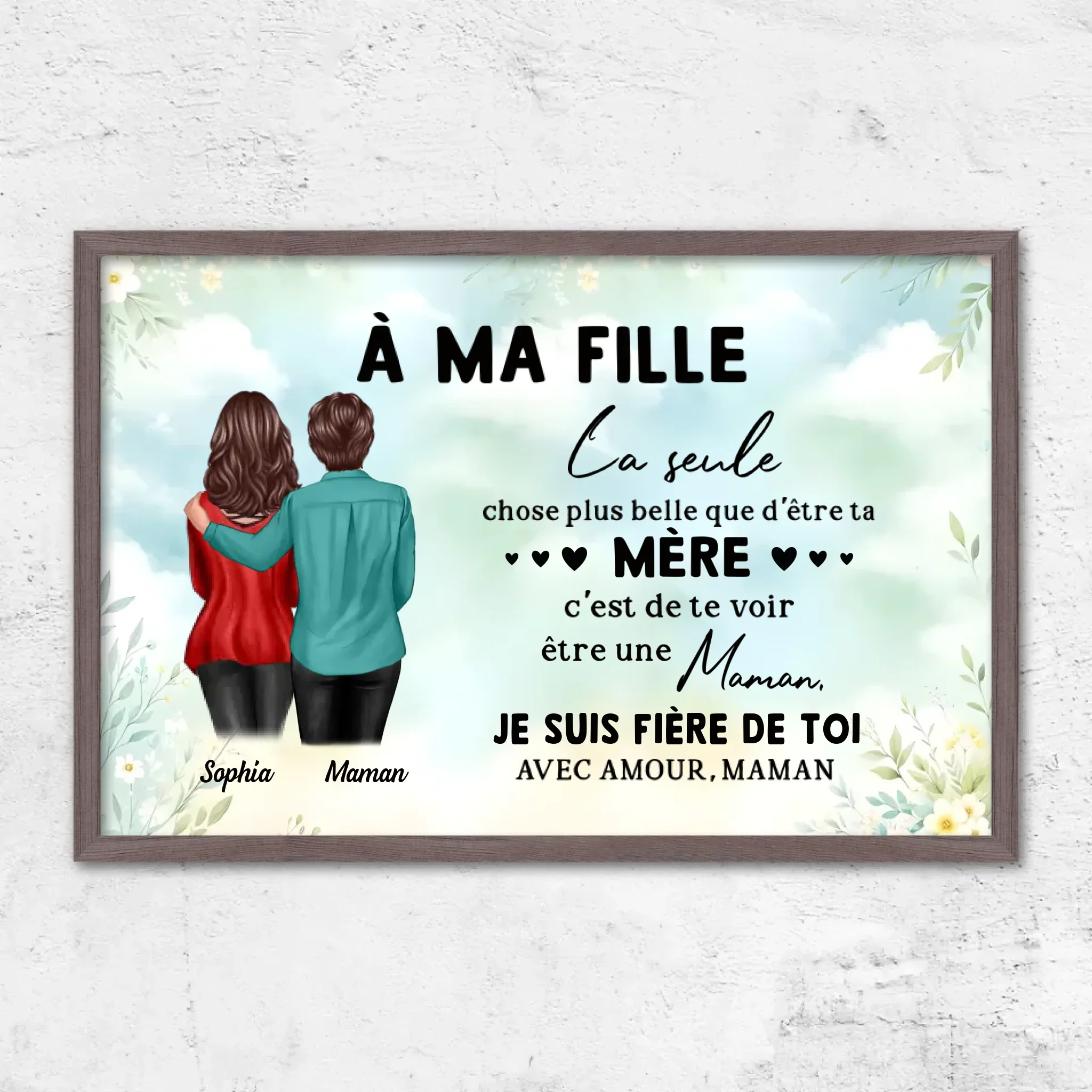 Poster personnalisé "De maman à fille – Cadeau pour la fête des mères" - Image 9