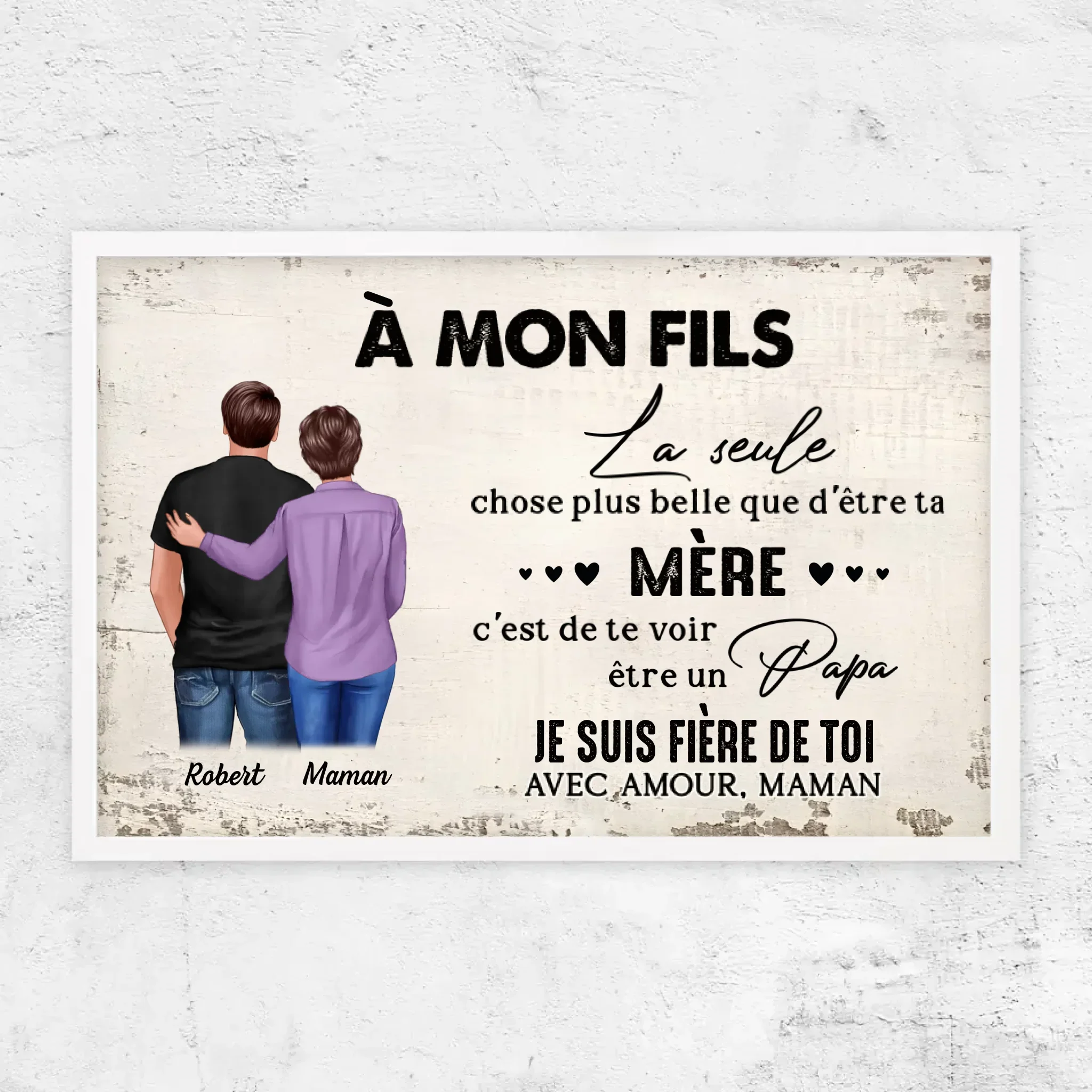 Poster personnalisé "De mère en fils - cadeau pour la fête des pères" - Image 16