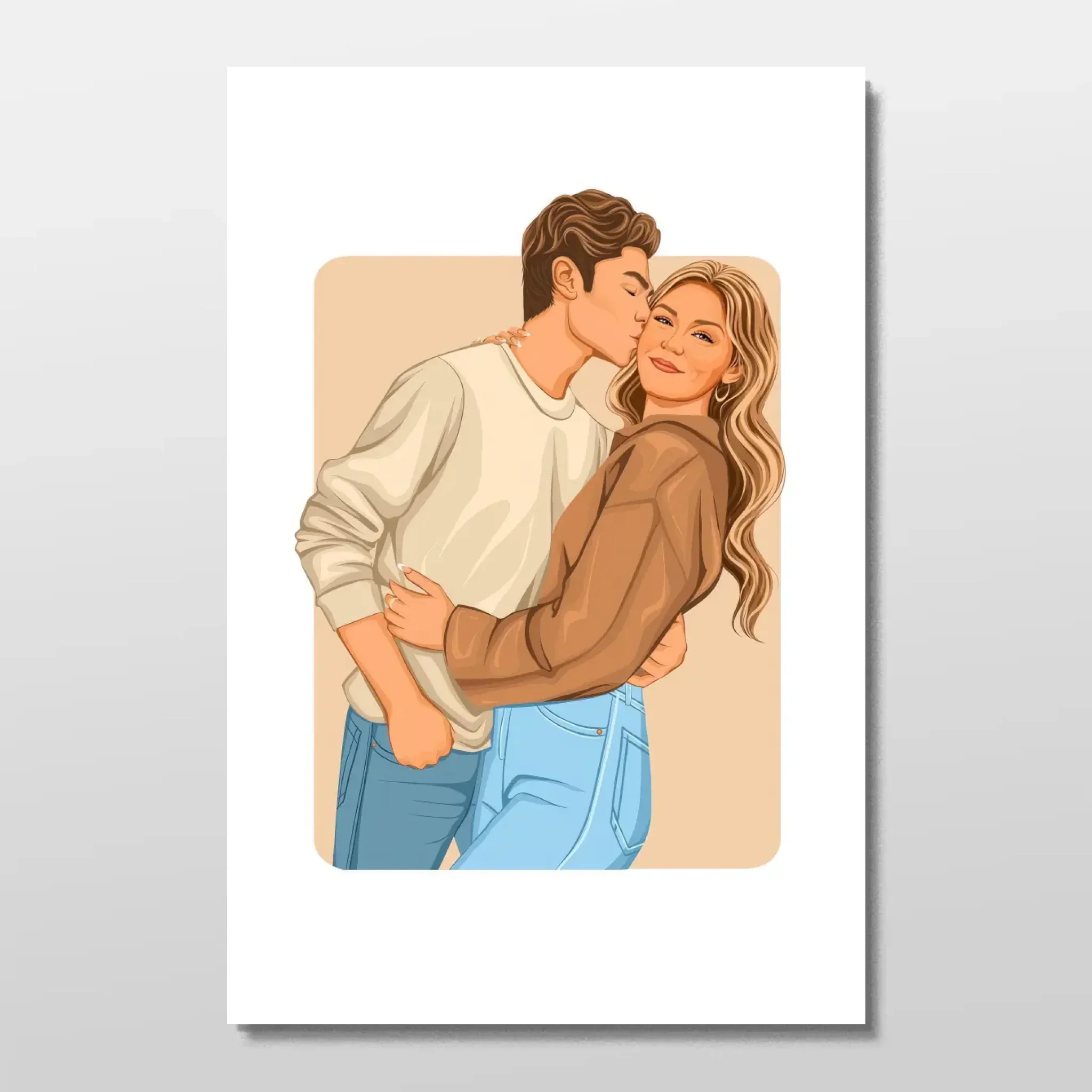 Poster personnalisé – Illustration romantique moderne