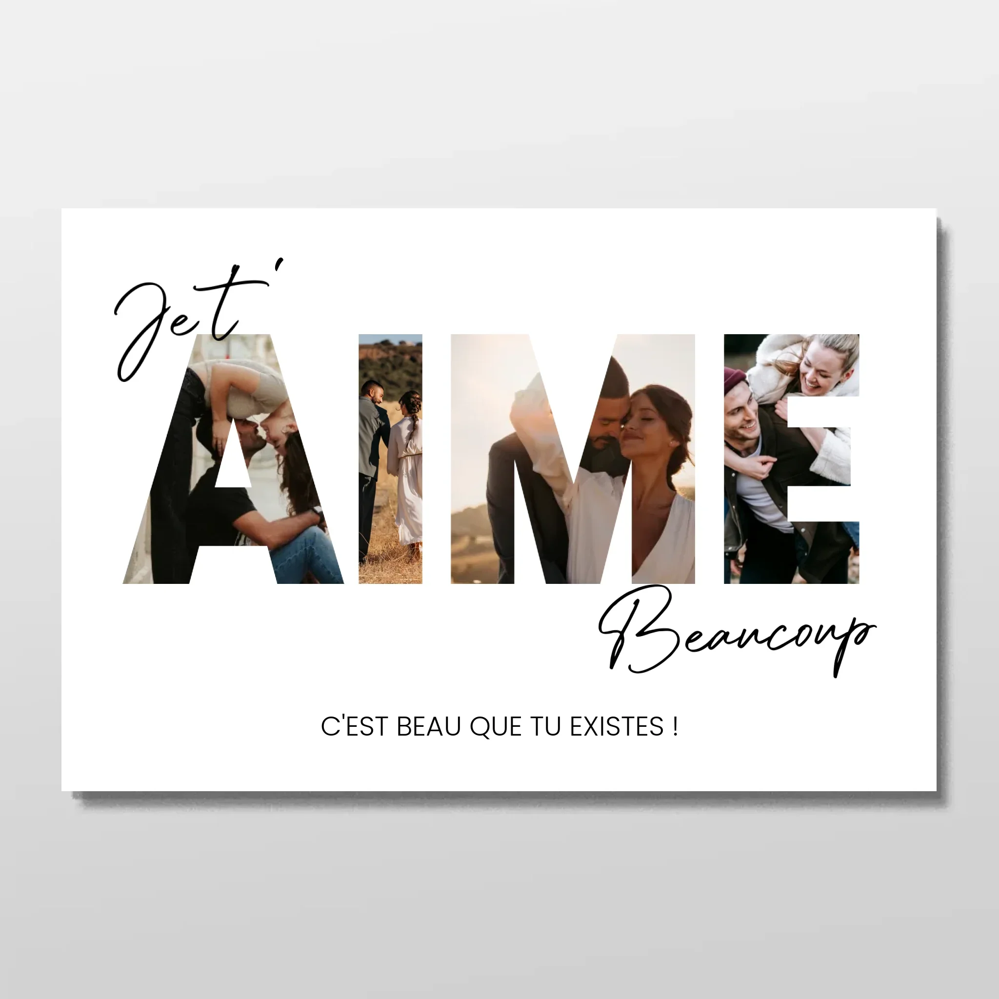 Poster personnalisé “Je t'aime - Avec photos”