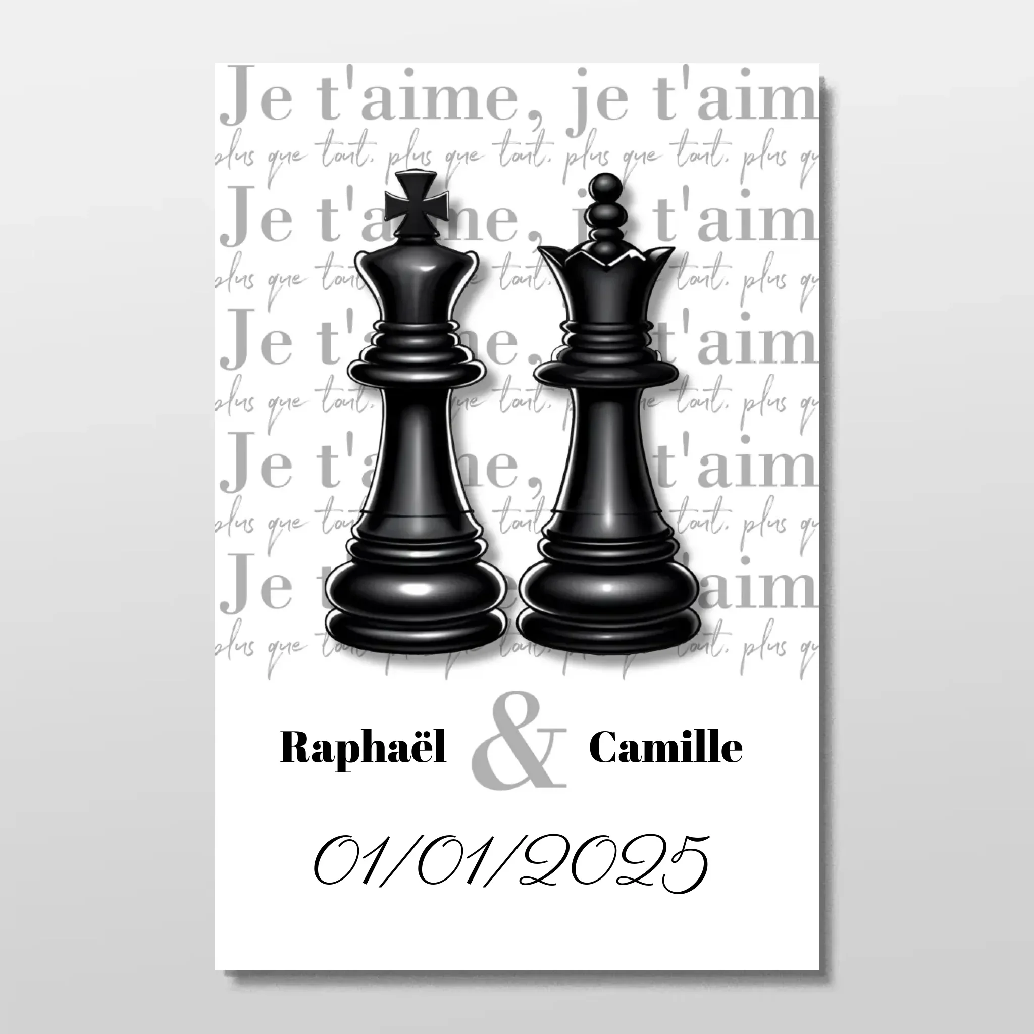 Poster personnalisé “La Dame et le Roi”