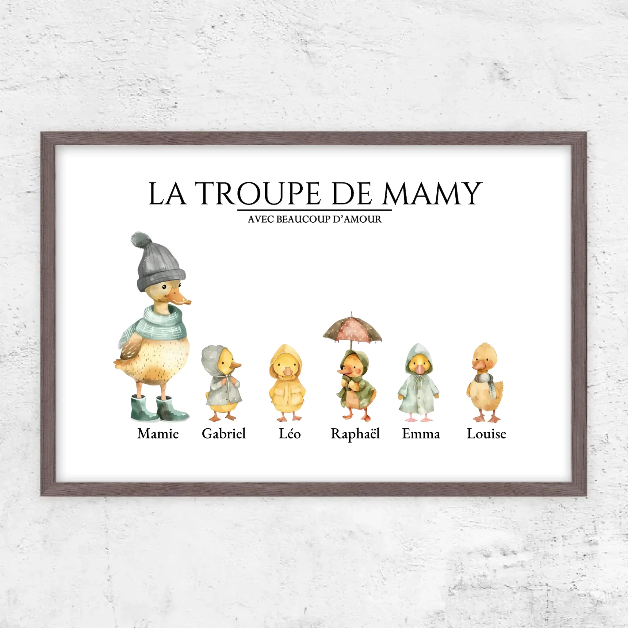 Poster personnalisé – Le troupeau de Mamie avec des flaques d’amour - Image 10