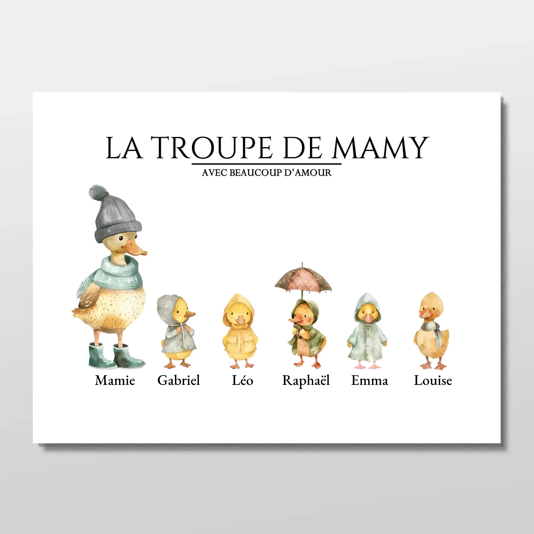 Poster personnalisé – Le troupeau de Mamie avec des flaques d’amour - Image 3