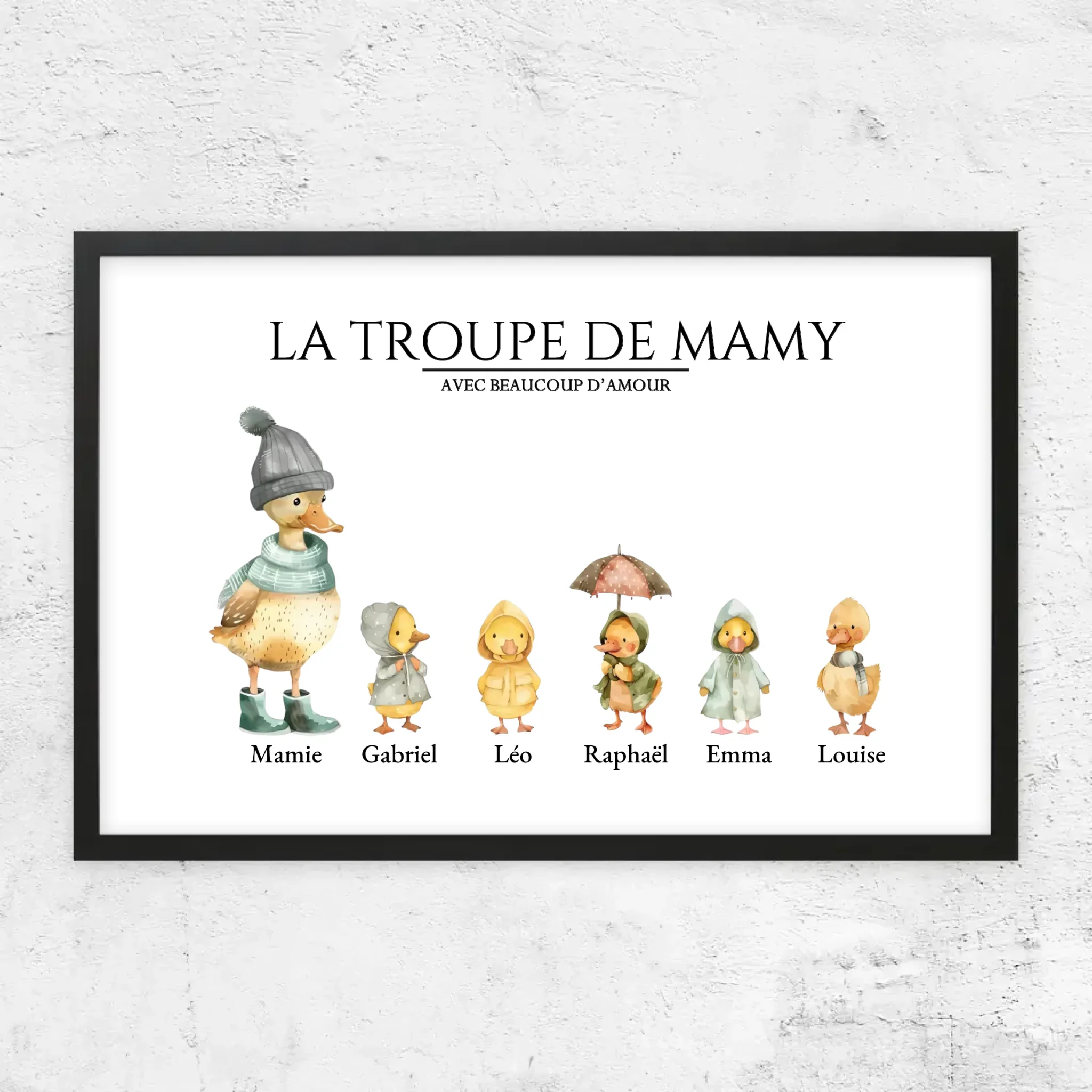 Poster personnalisé – Le troupeau de Mamie avec des flaques d’amour - Image 8