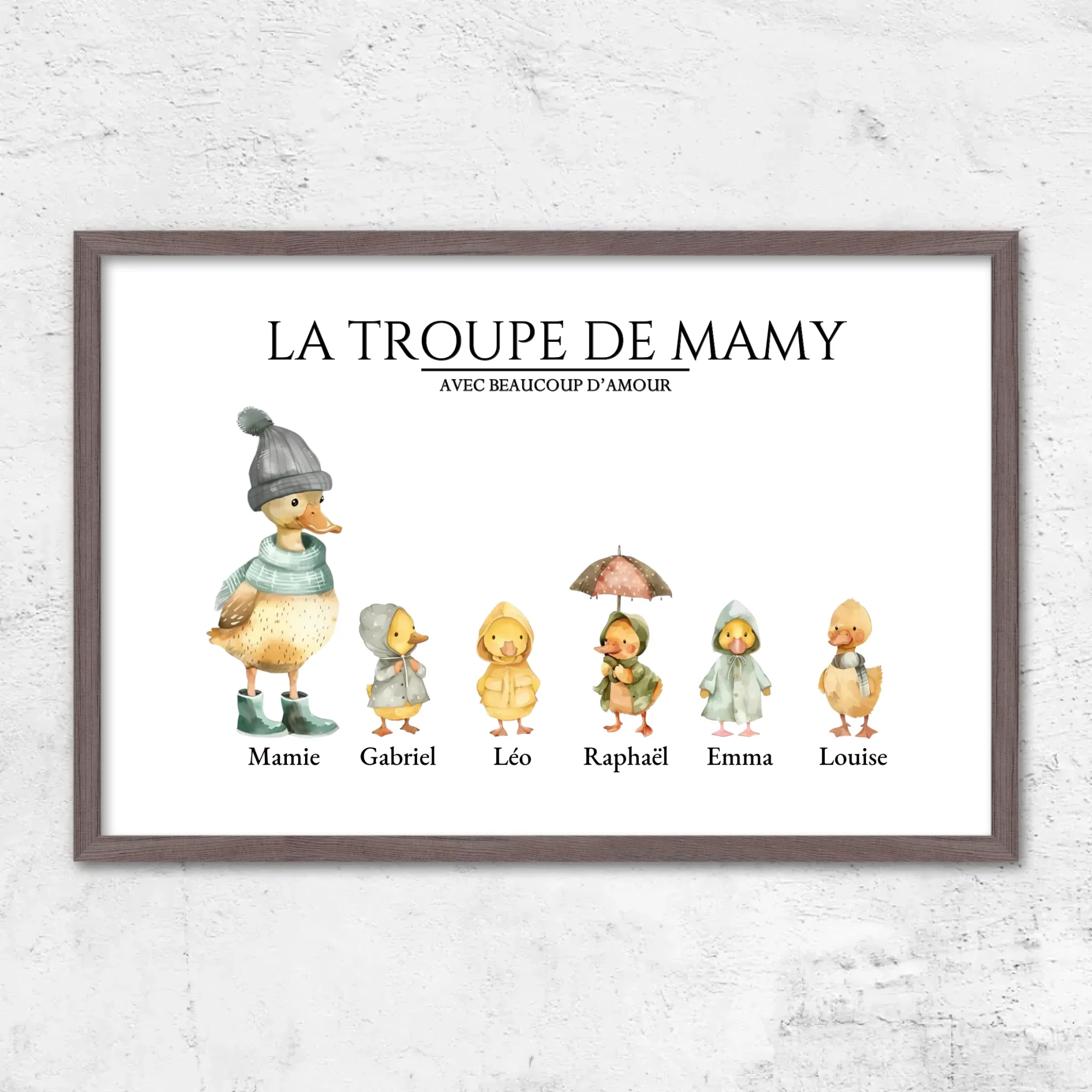 Poster personnalisé – Le troupeau de Mamie avec des flaques d’amour - Image 9