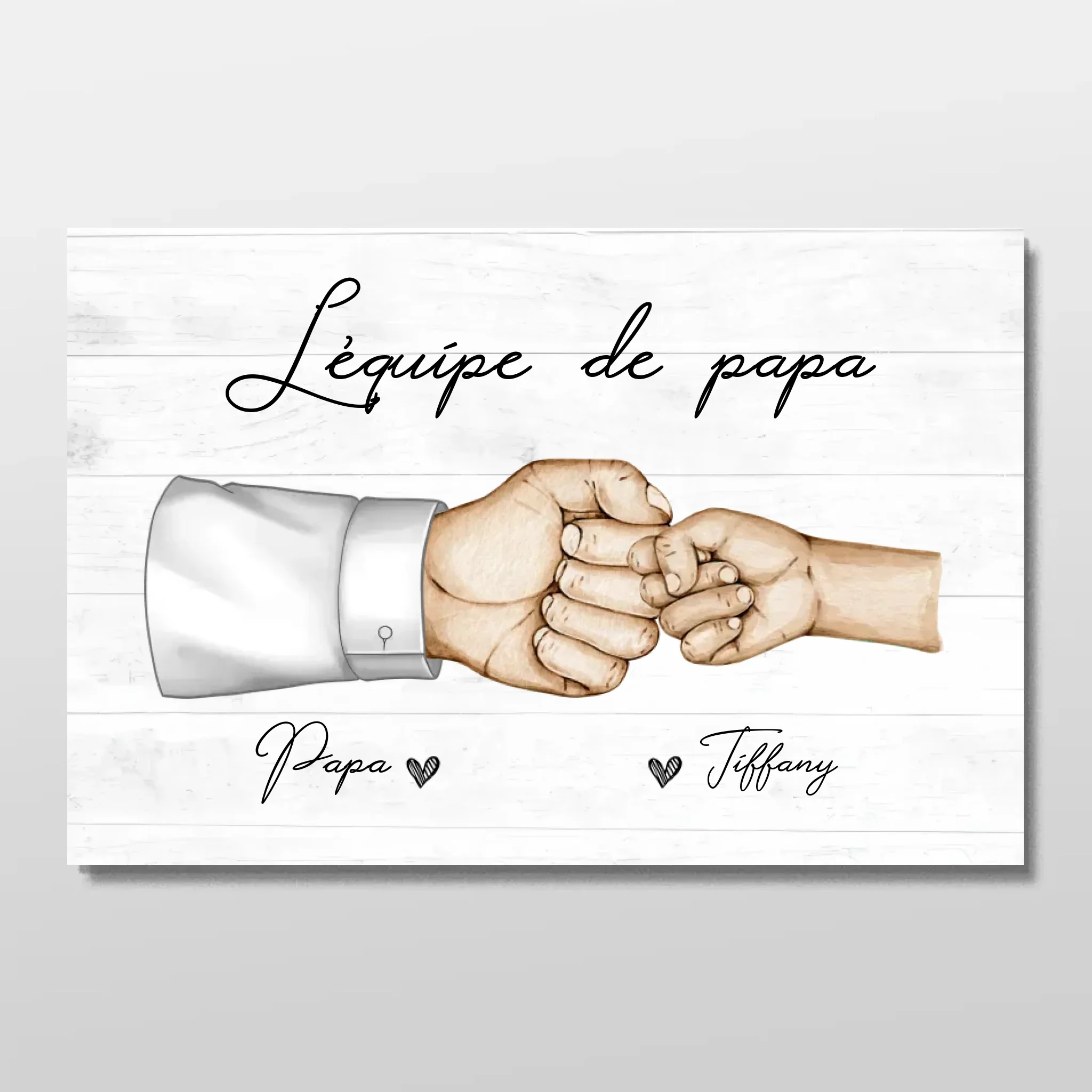 Poster personnalisé "L'équipe de papa"