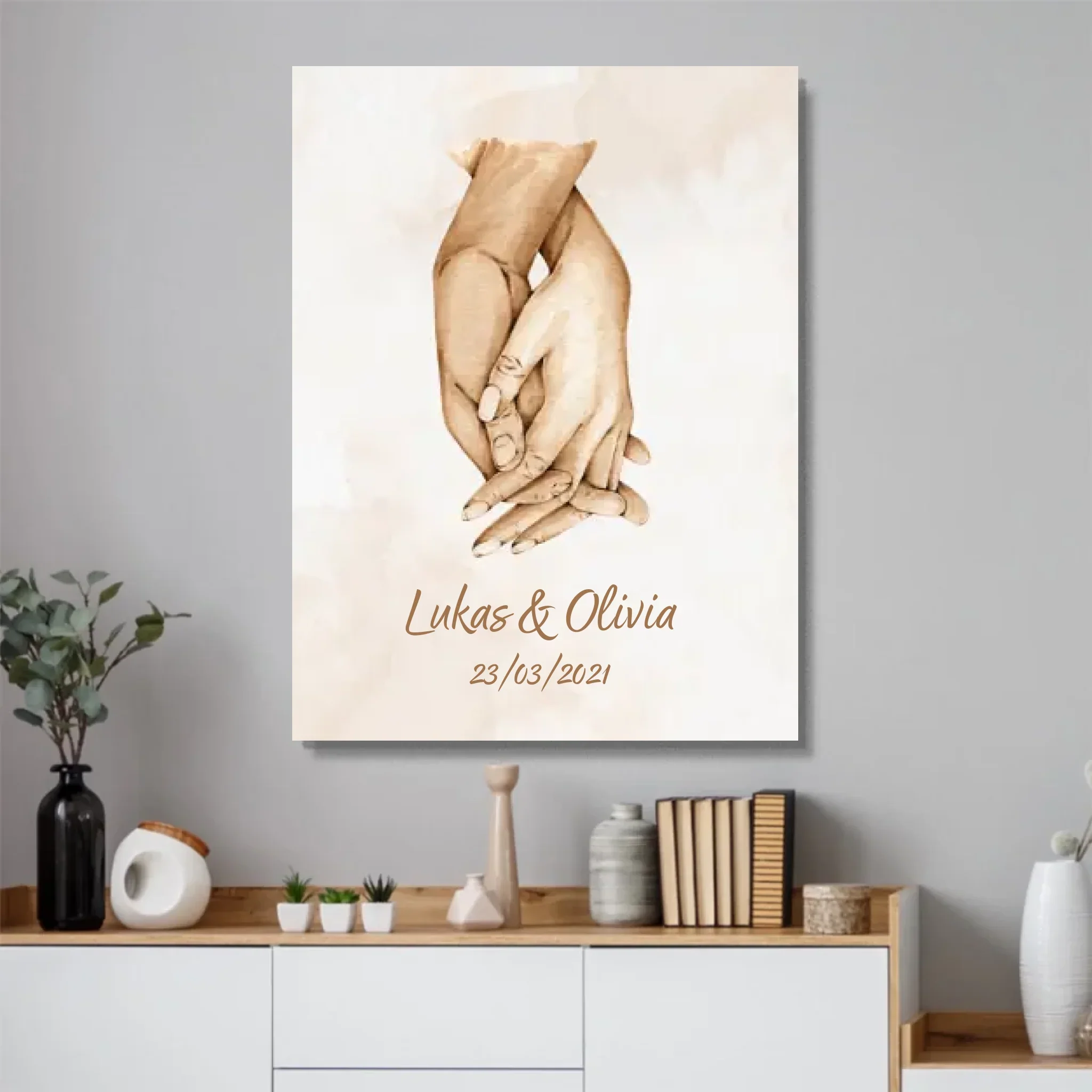 Poster personnalisé “Main dans la main” - Image 4
