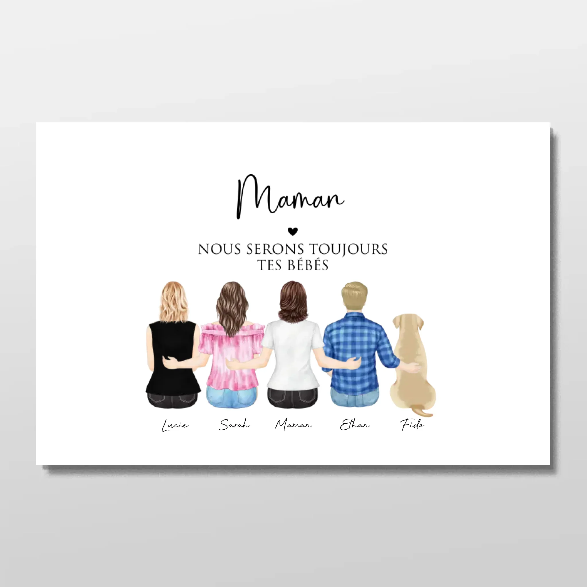 Poster personnalisé – Maman et ses enfants