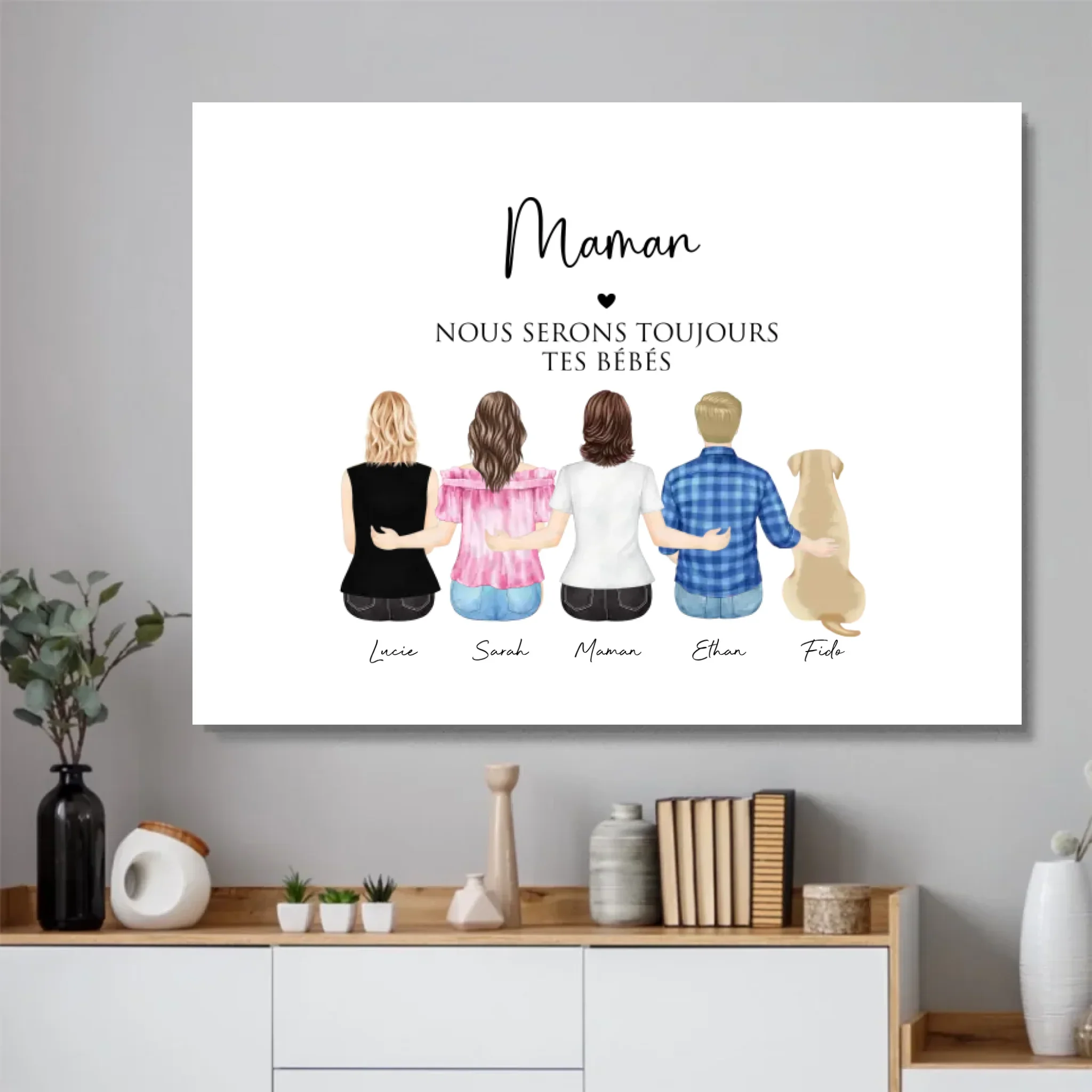 Poster personnalisé – Maman et ses enfants - Image 2