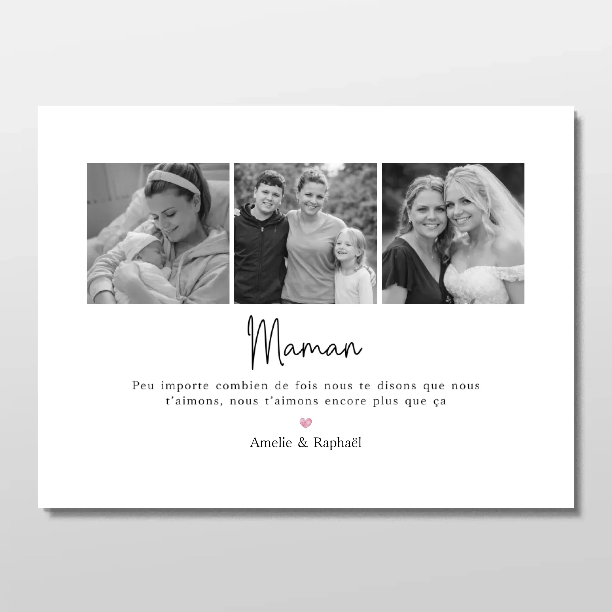 Poster personnalisé – Maman, nous t’aimerons toujours – collage - Image 3