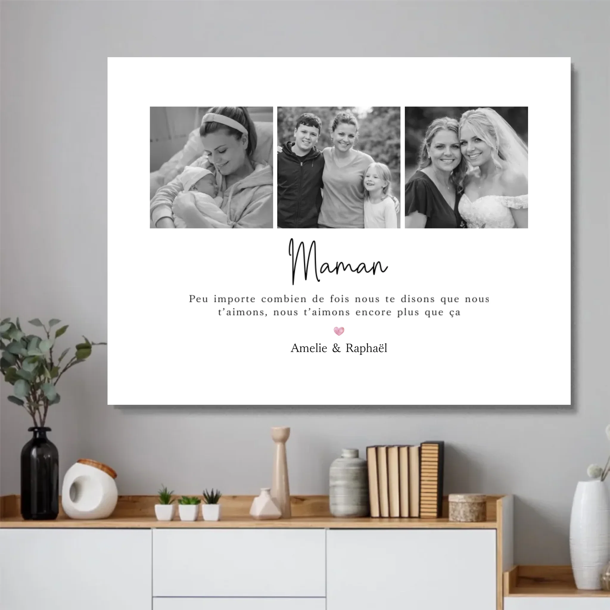 Poster personnalisé – Maman, nous t’aimerons toujours – collage - Image 4