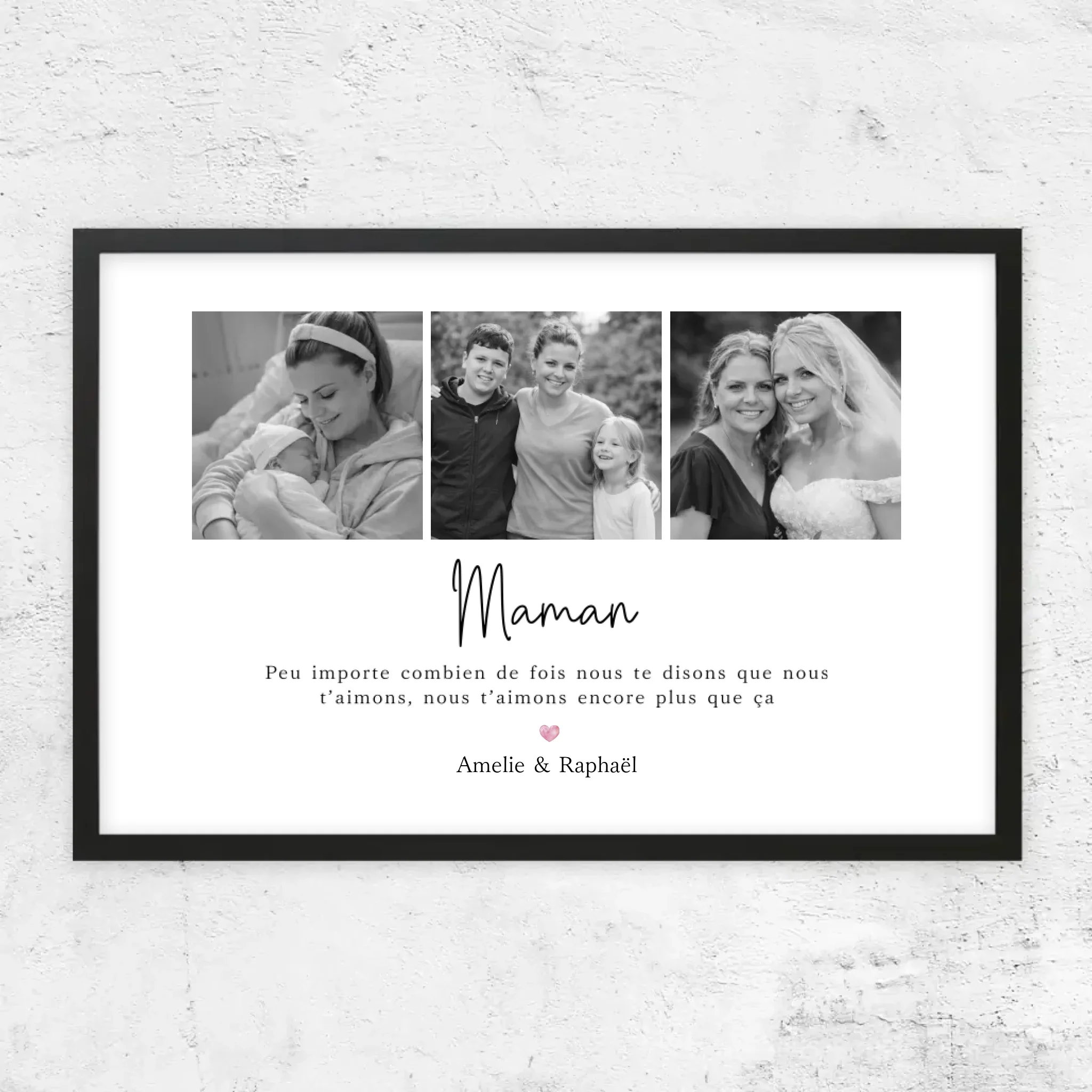 Poster personnalisé – Maman, nous t’aimerons toujours – collage - Image 6