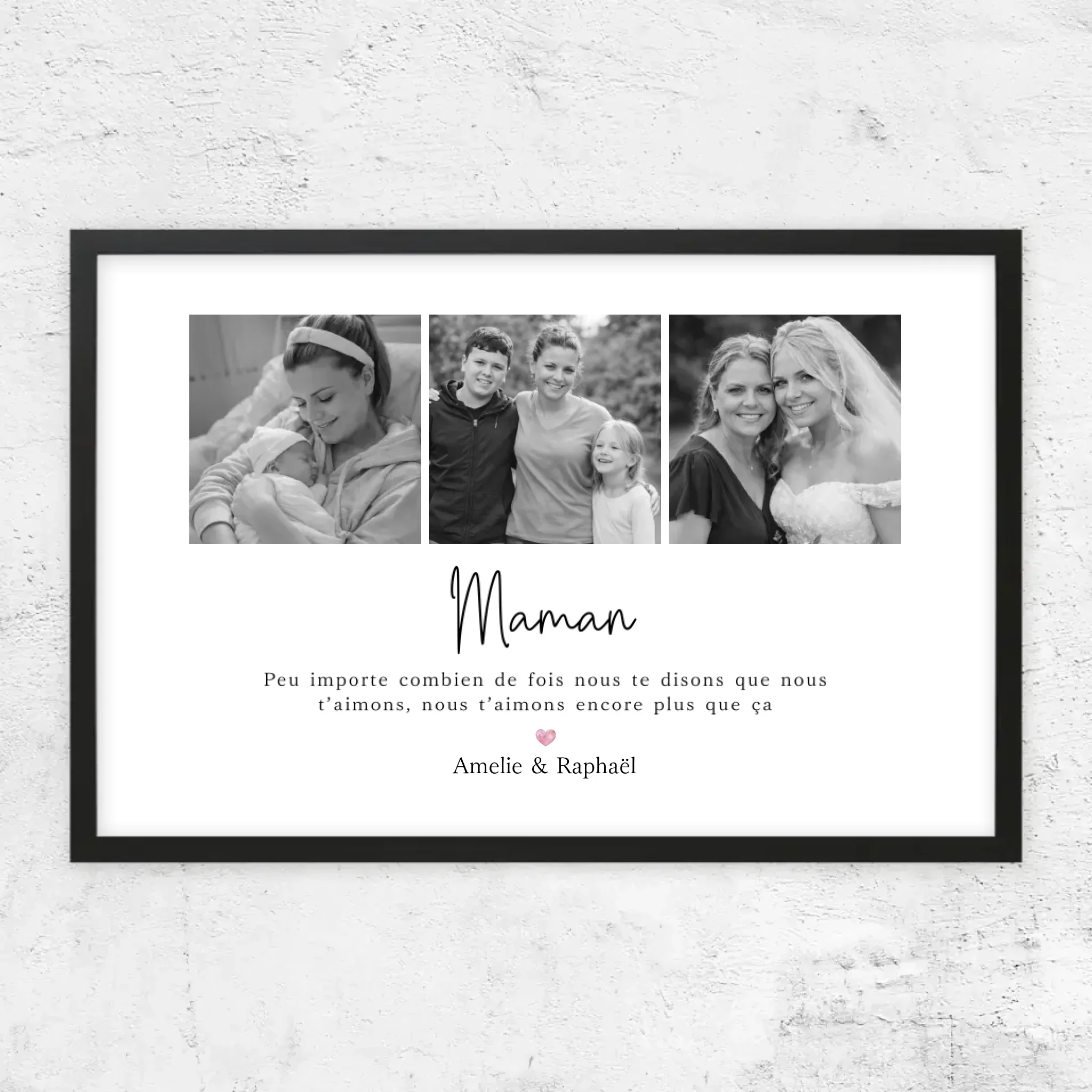 Poster personnalisé – Maman, nous t’aimerons toujours – collage - Image 7