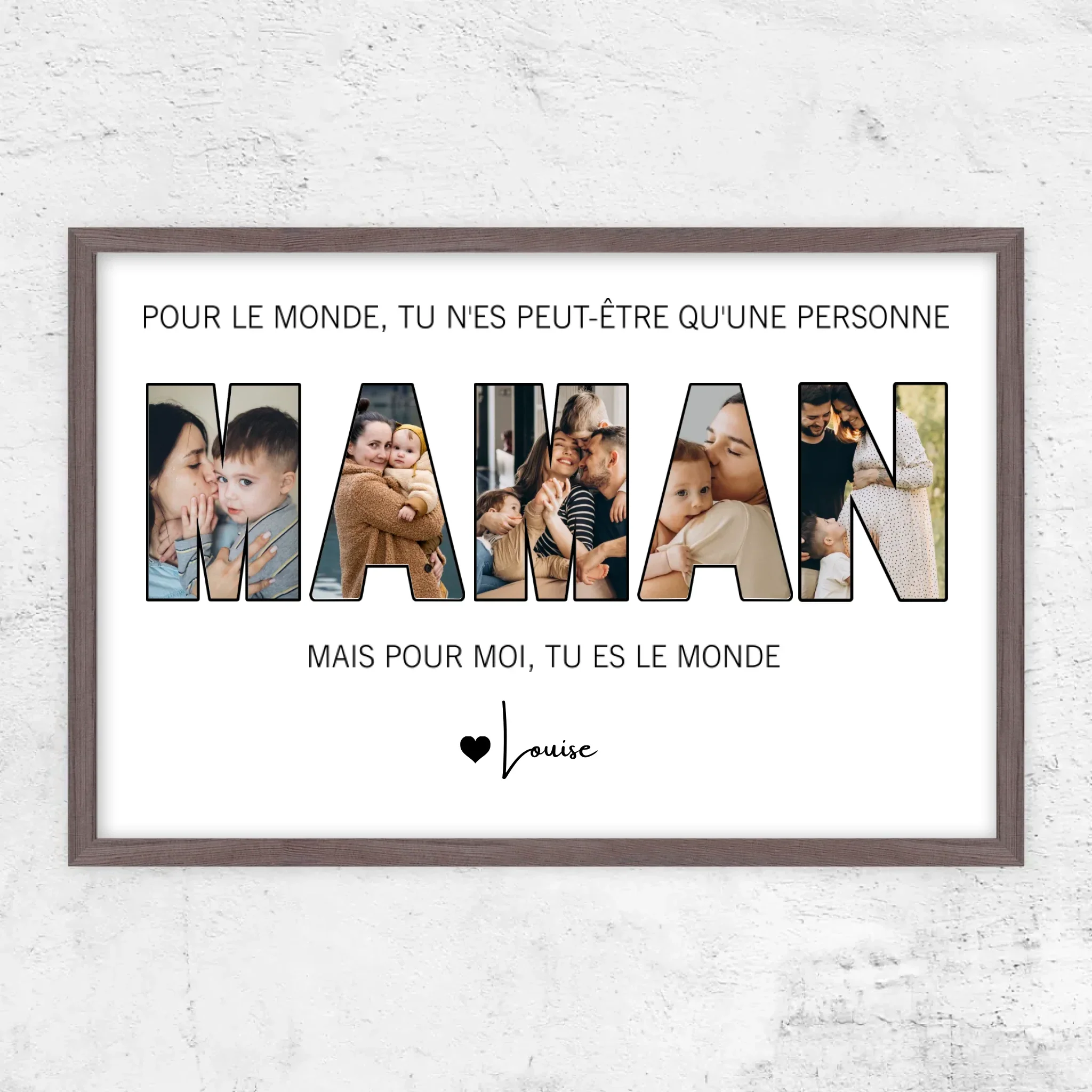 Poster personnalisé – Maman représente le monde pour nous - Image 11