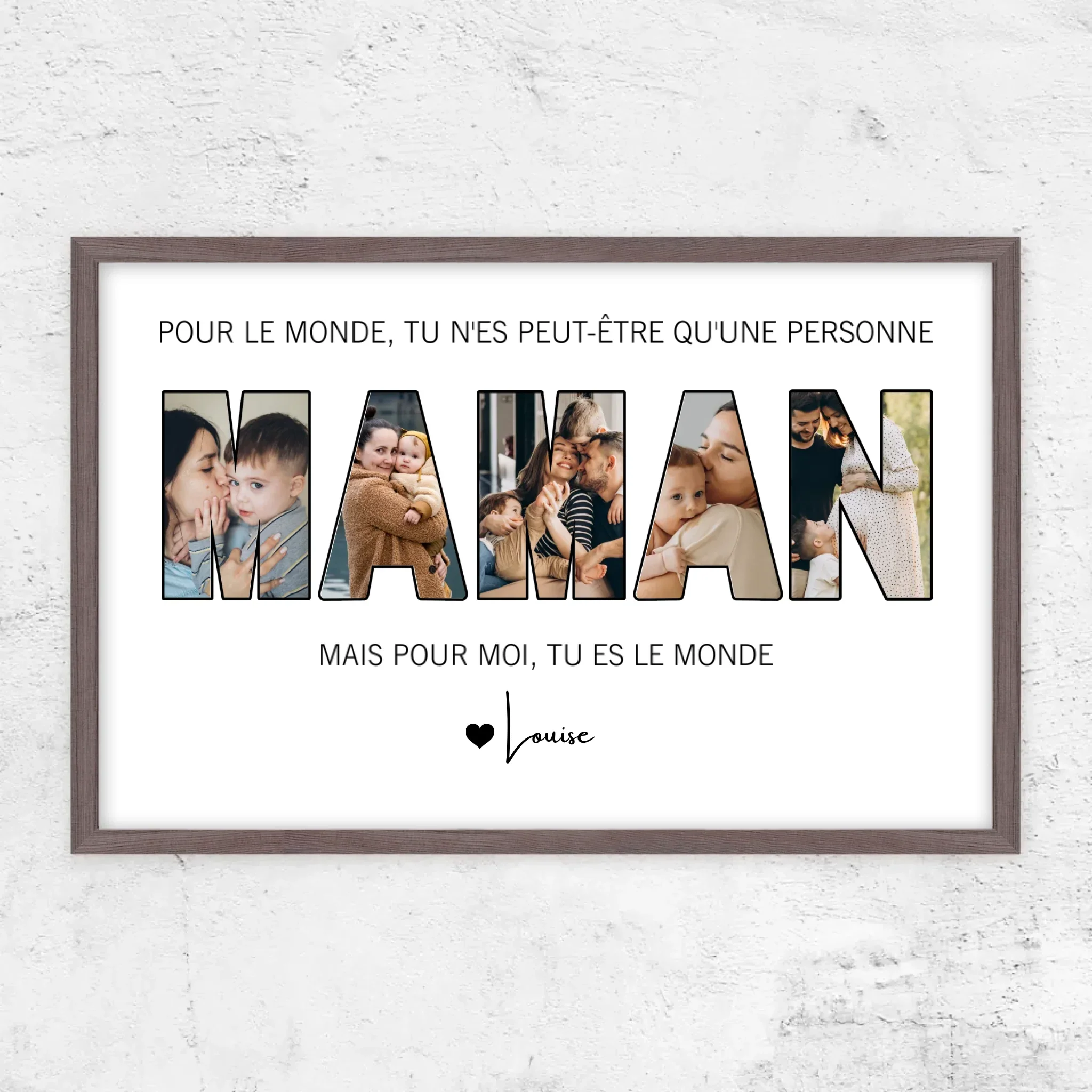 Poster personnalisé – Maman représente le monde pour nous - Image 12