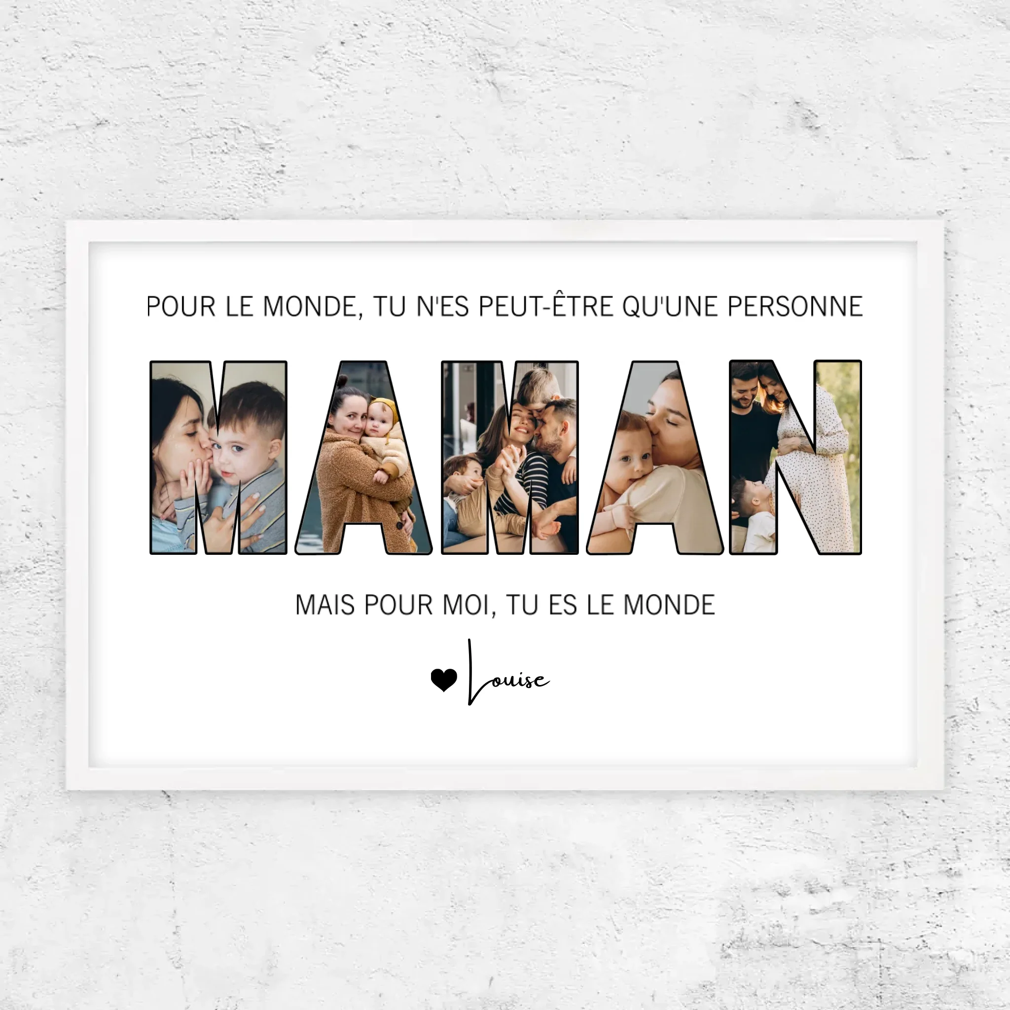 Poster personnalisé – Maman représente le monde pour nous - Image 13