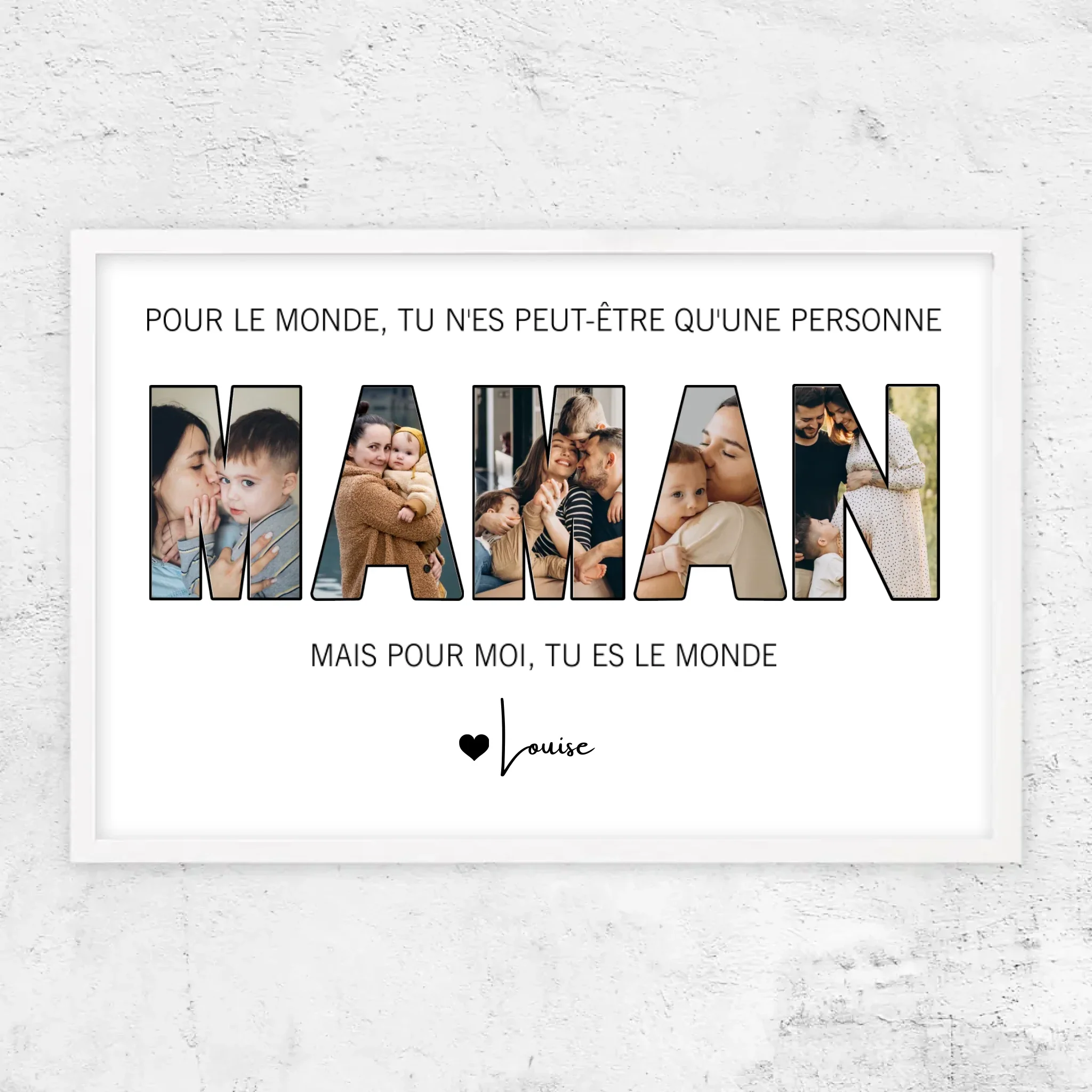 Poster personnalisé – Maman représente le monde pour nous - Image 15
