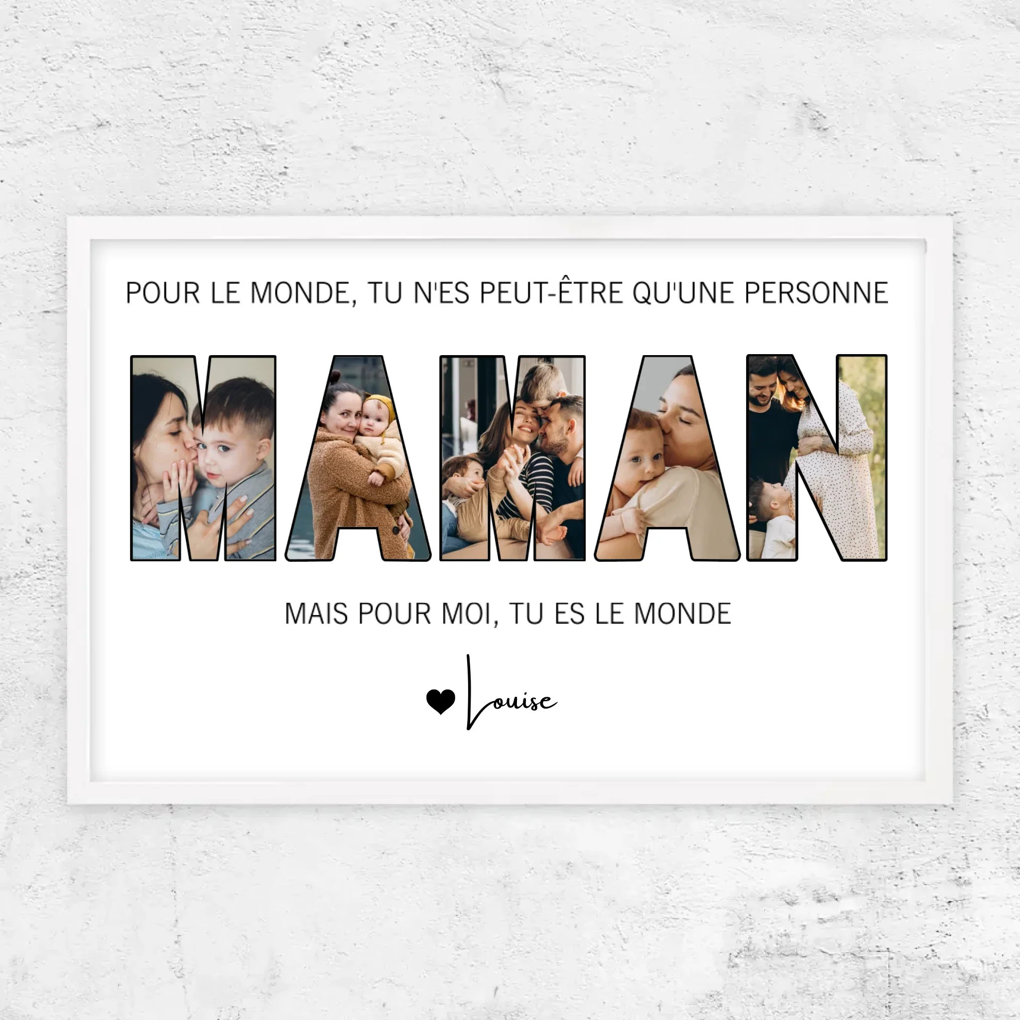 Poster personnalisé – Maman représente le monde pour nous - Image 16