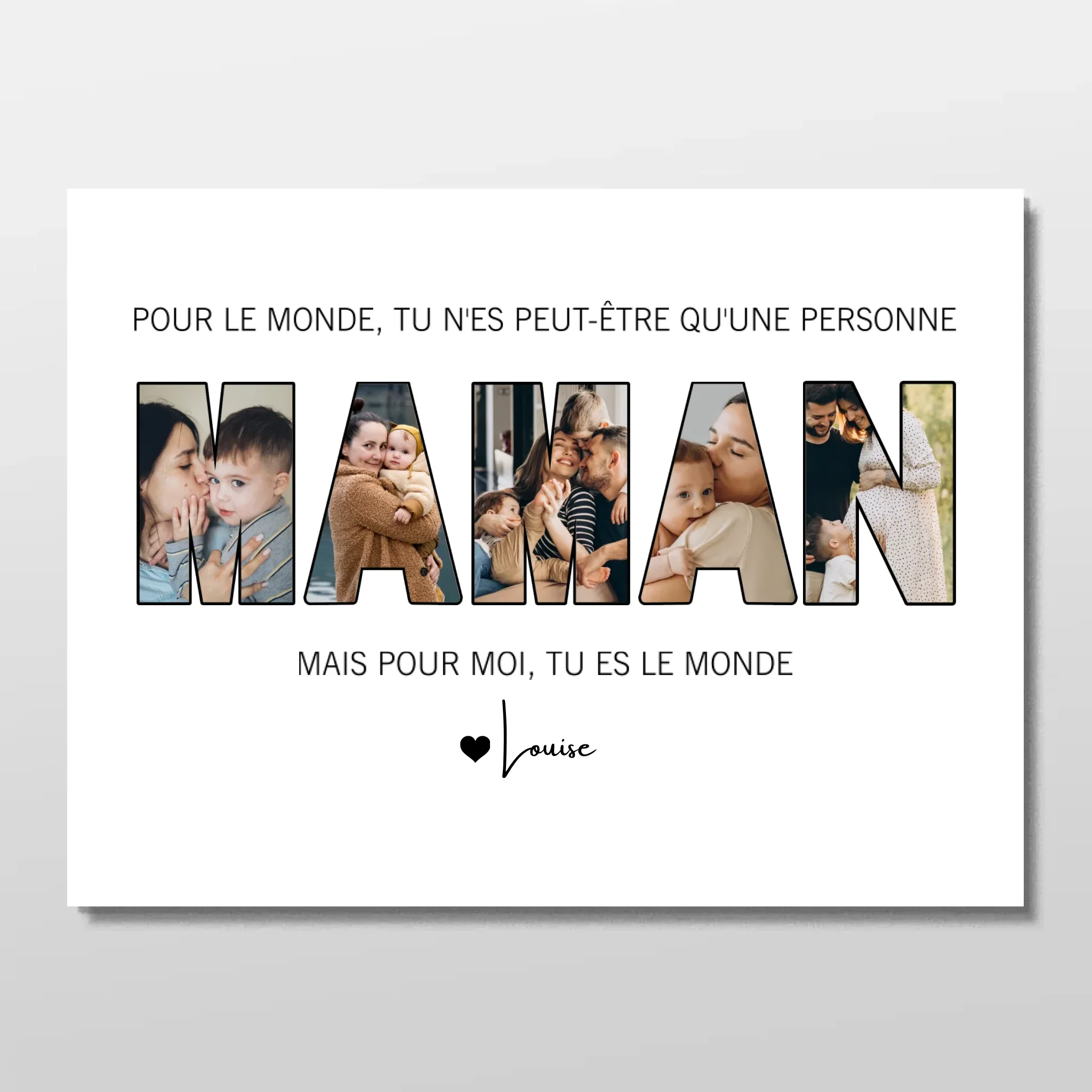 Poster personnalisé – Maman représente le monde pour nous - Image 3