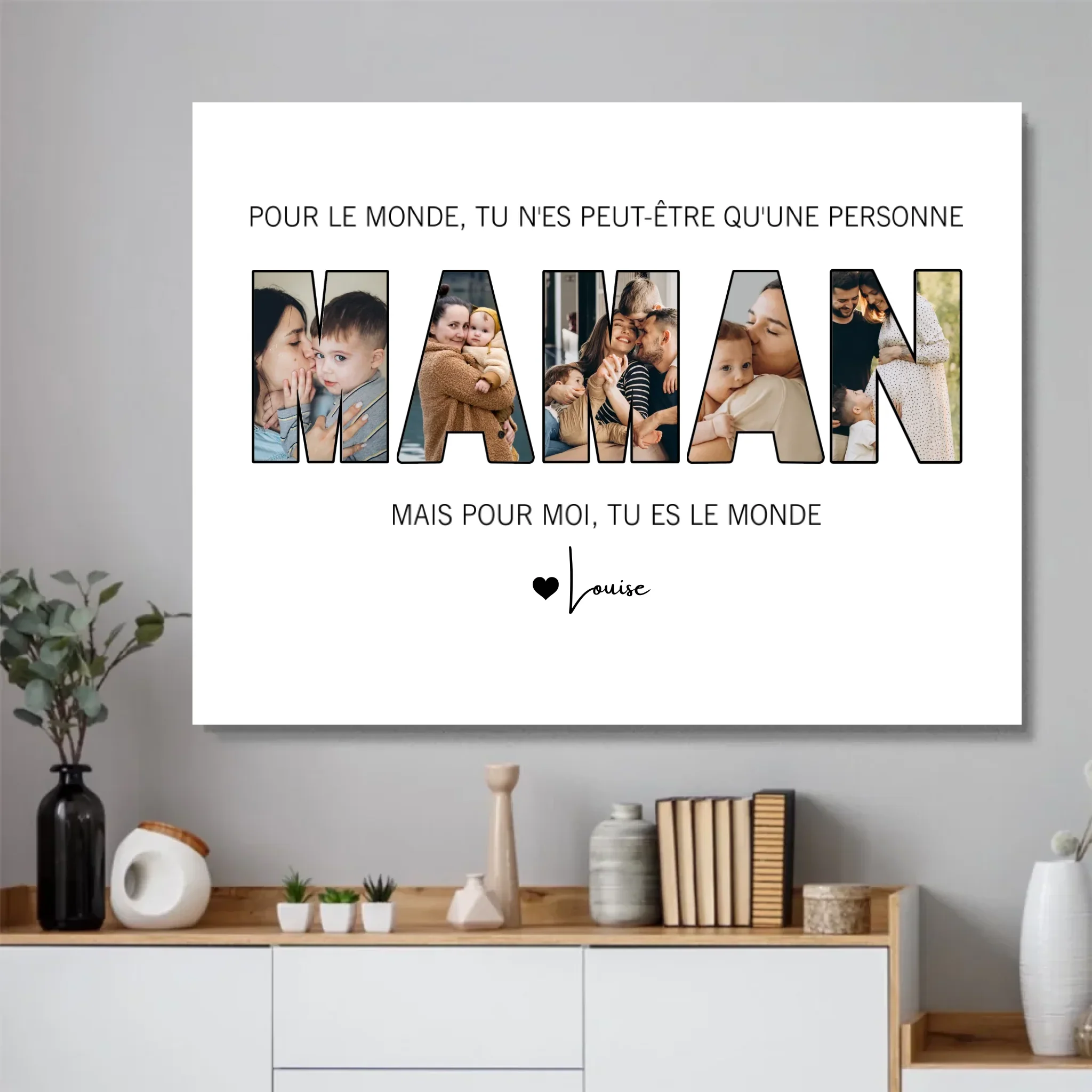 Poster personnalisé – Maman représente le monde pour nous - Image 4