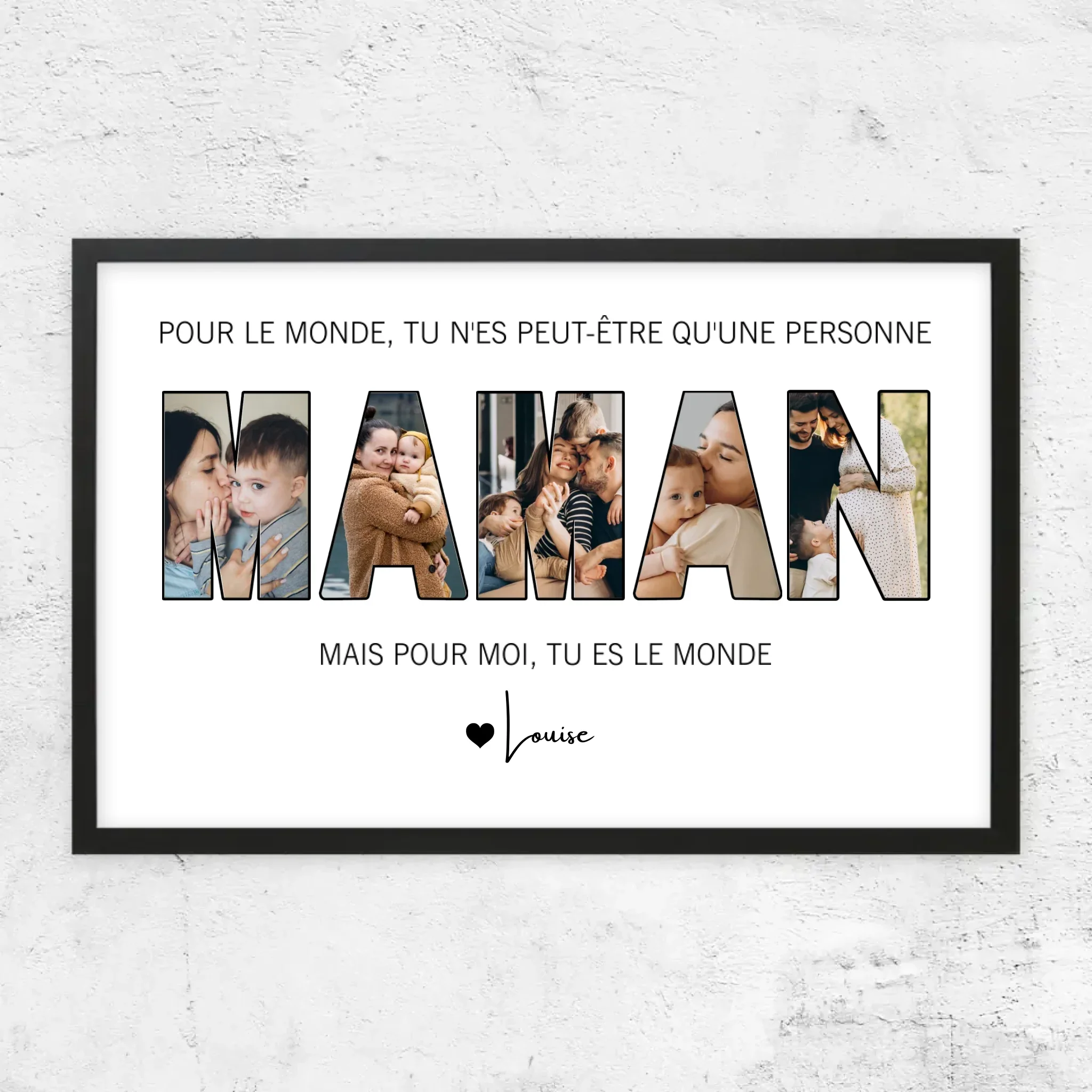 Poster personnalisé – Maman représente le monde pour nous - Image 5