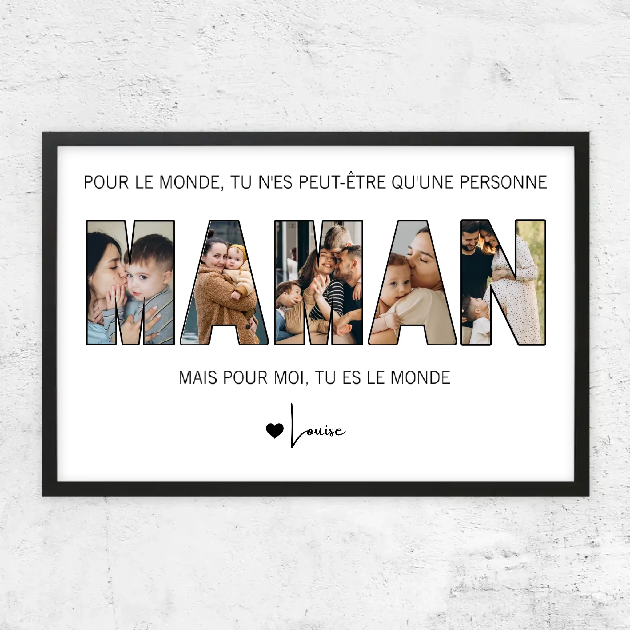 Poster personnalisé – Maman représente le monde pour nous - Image 6