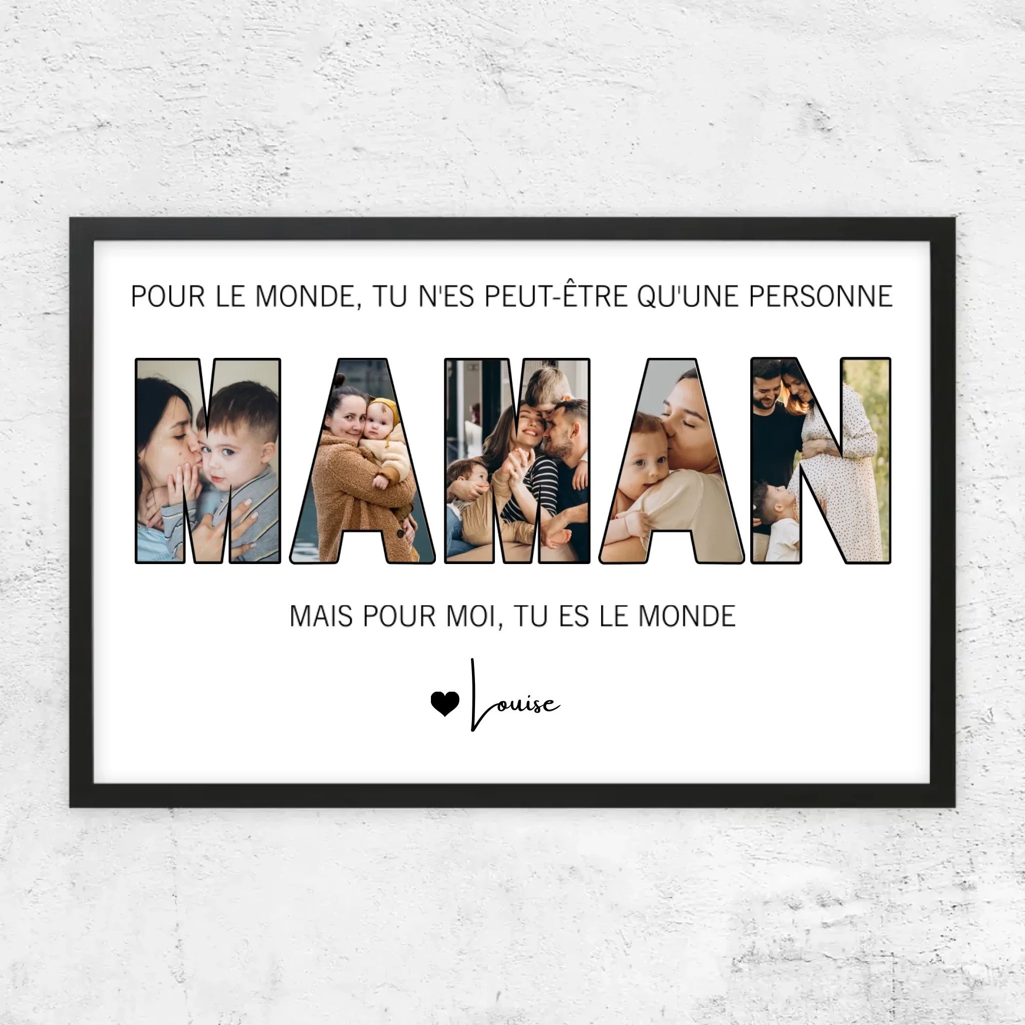 Poster personnalisé – Maman représente le monde pour nous - Image 8