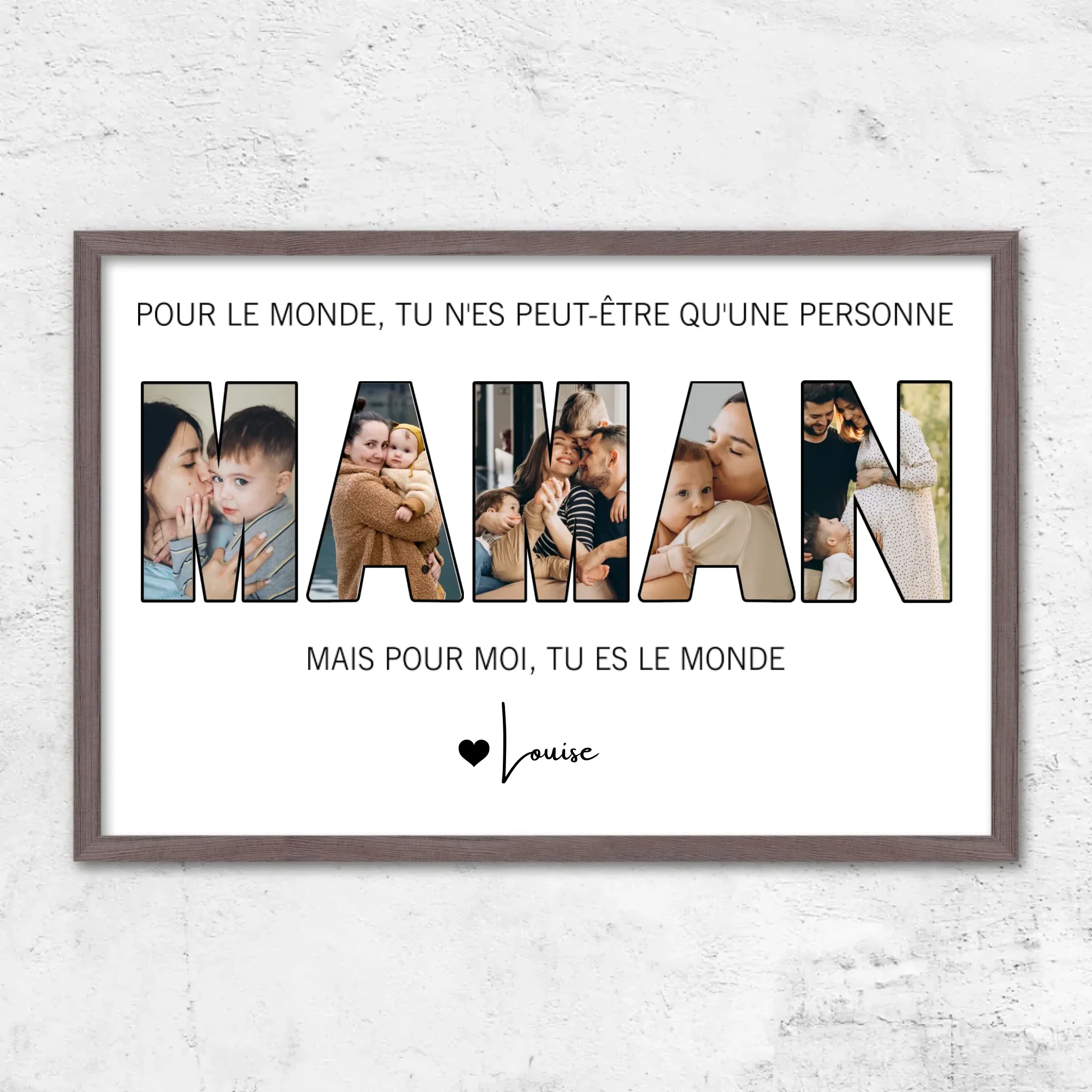 Poster personnalisé – Maman représente le monde pour nous - Image 9